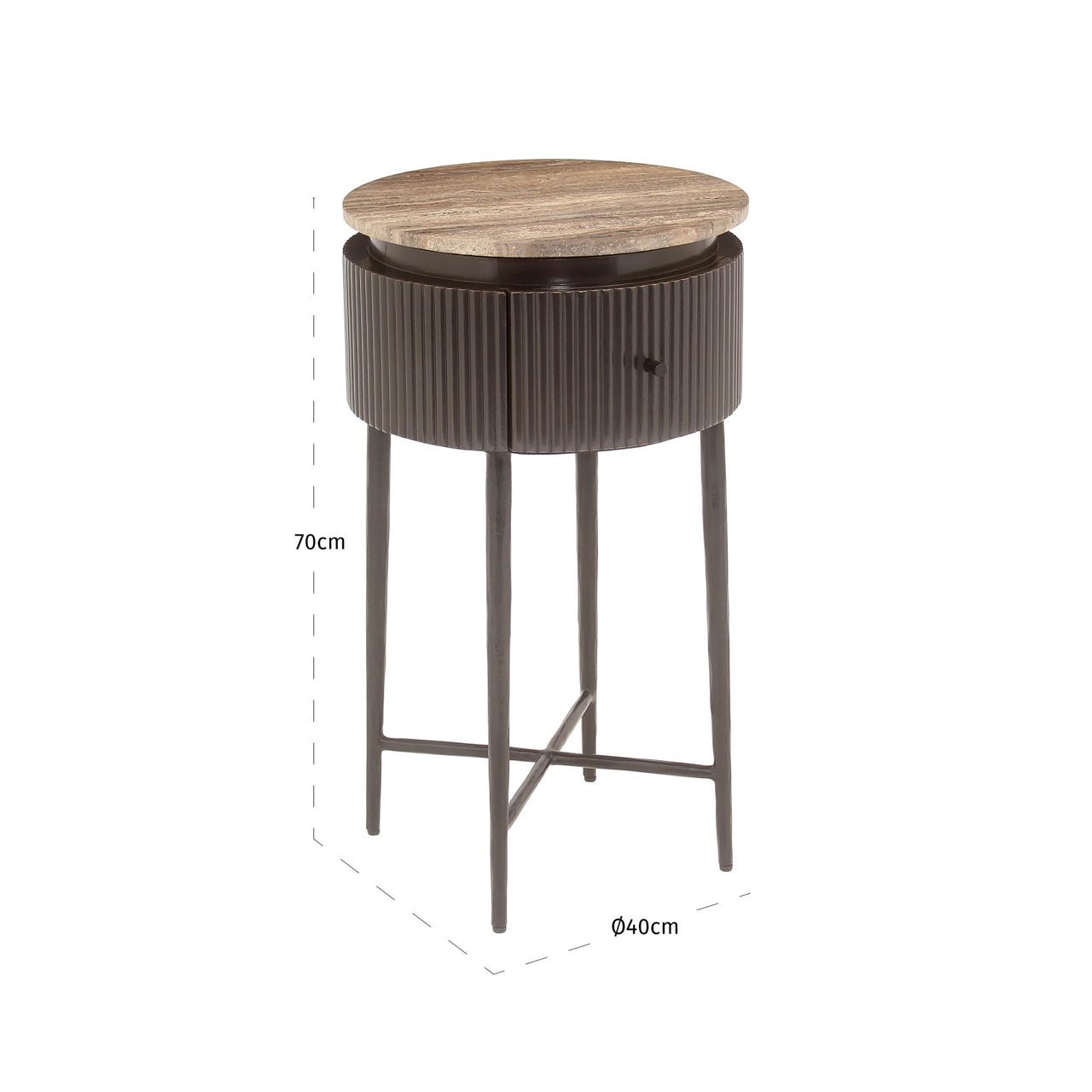 Richmond Interiors side table Russo ash brown