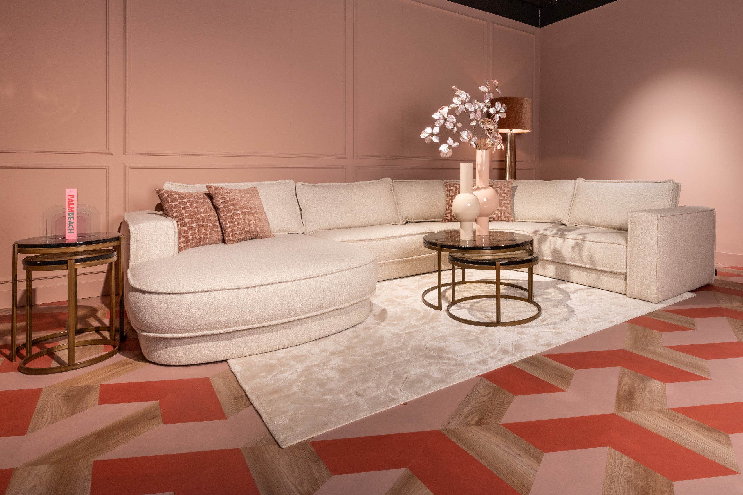 Richmond Interiors Kissen Lexa blush labyrinth Kissen Richmond Interiors
