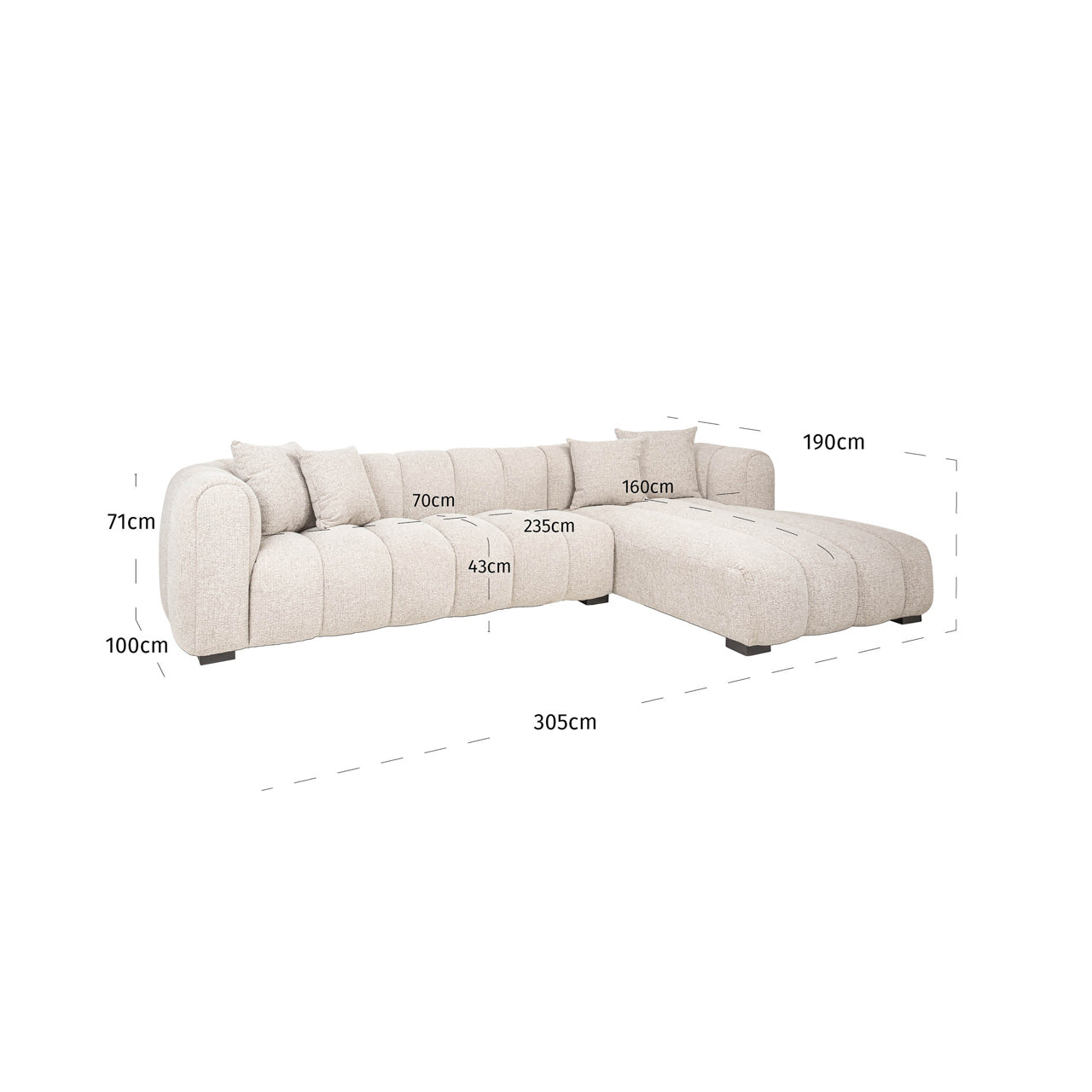 Richmond Interiors Sofa Novaro natural fancy lounge right Sofa Richmond Interiors
