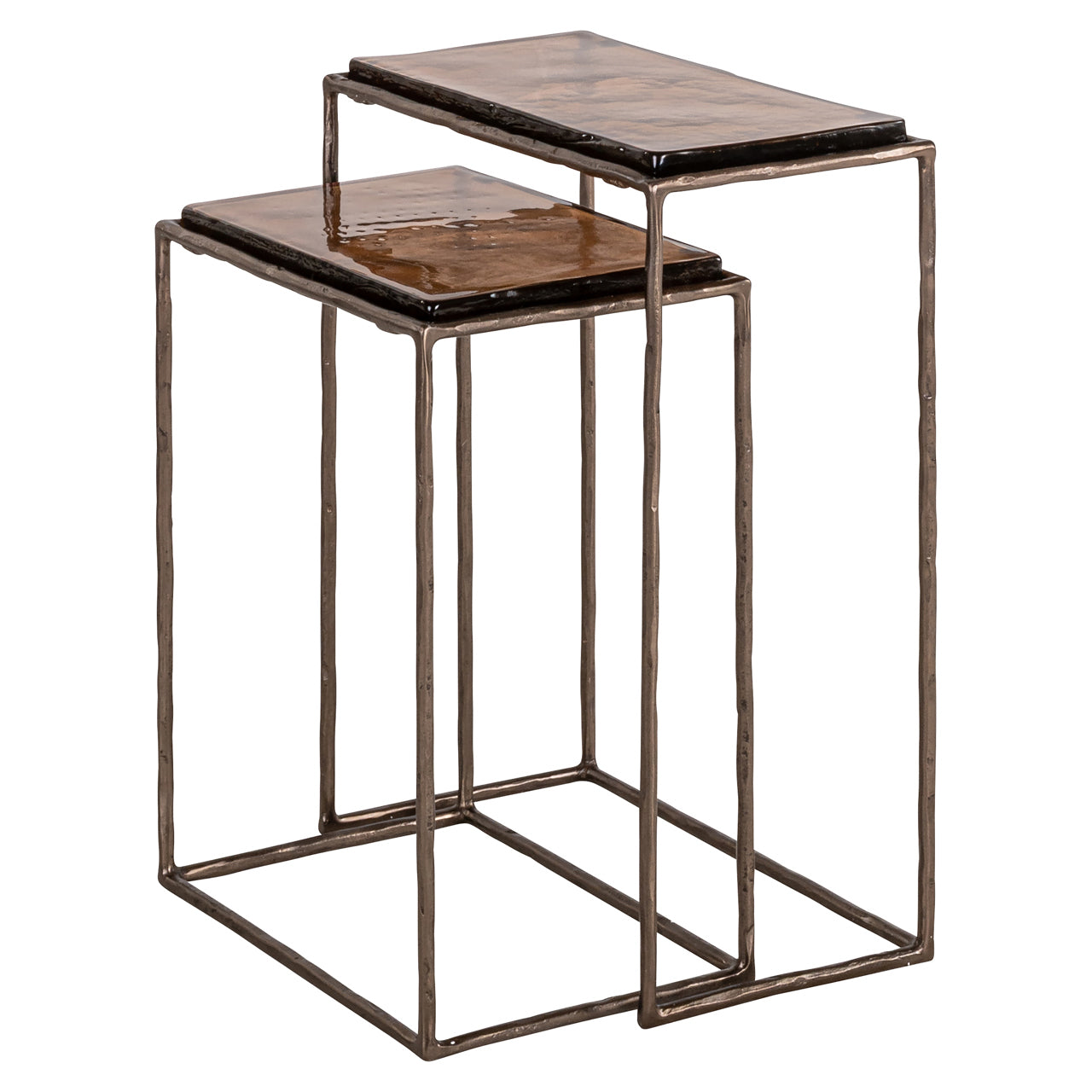 Richmond Interiors Beistelltisch Villano bronze (Set of 2) Beistelltisch Richmond Interiors