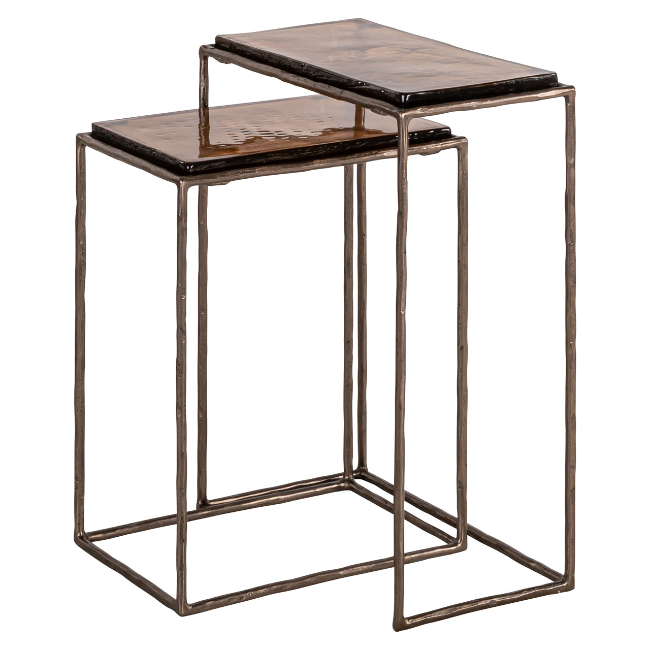 Richmond Interiors Beistelltisch Villano bronze (Set of 2) Beistelltisch Richmond Interiors