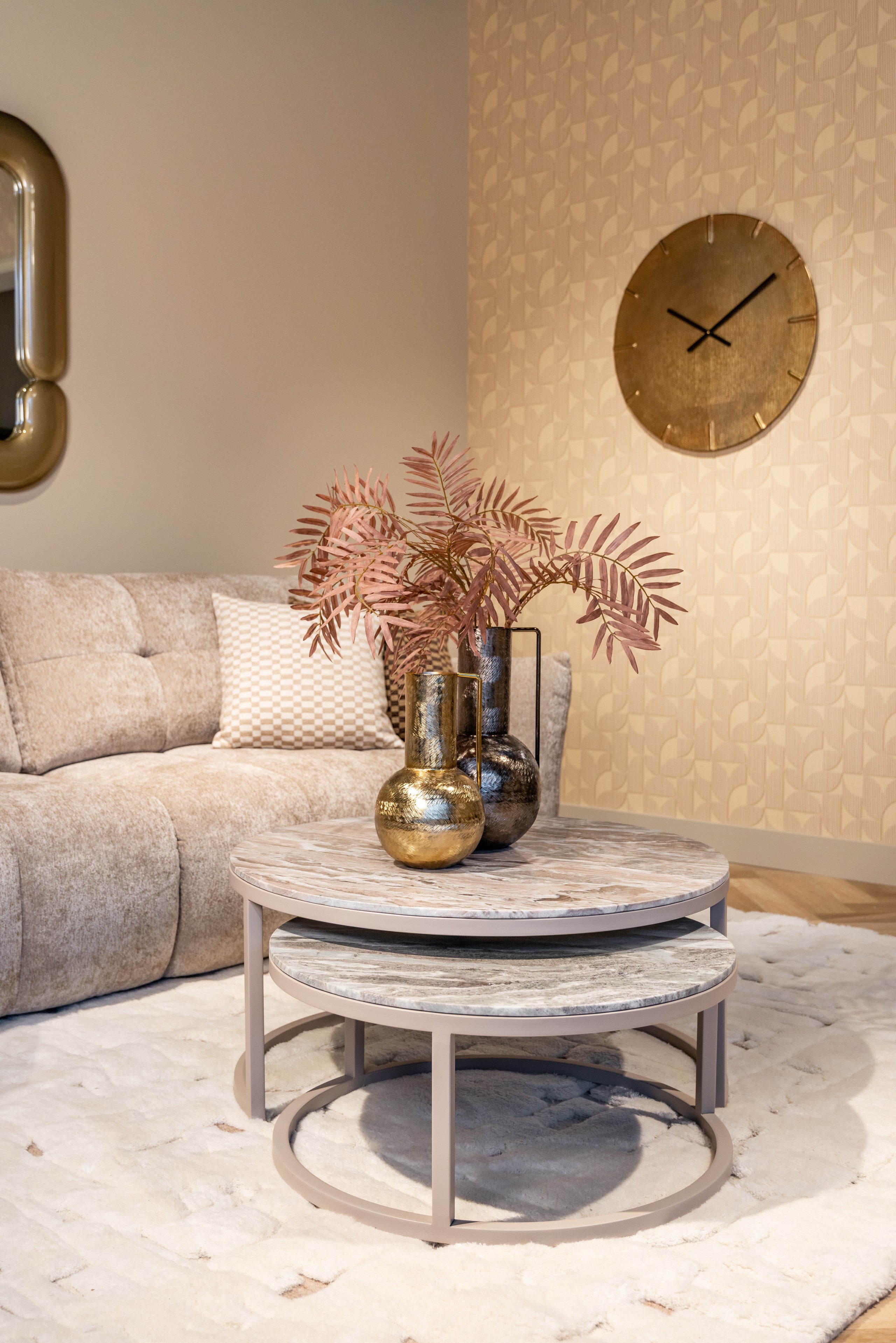Richmond Interiors Couchtisch Fairfax clay (Set of 2) Couchtisch Richmond Interiors