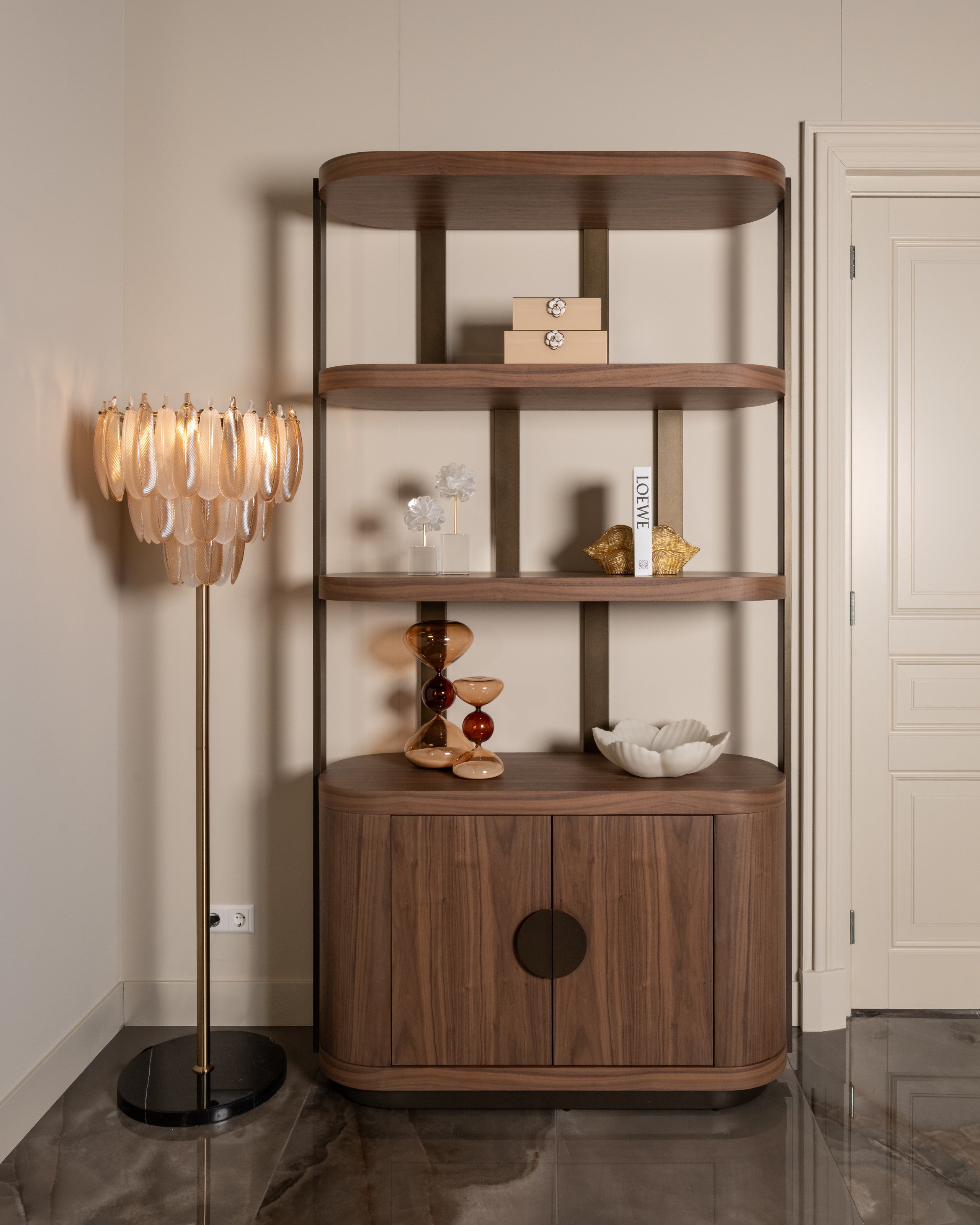 Richmond Interiors Stehlampe Chloe brass antique Stehlampe Richmond Interiors