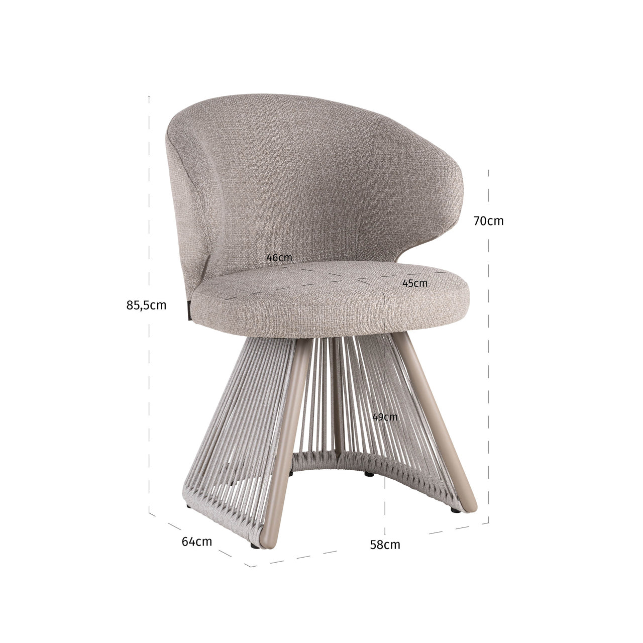 Richmond Interiors outdoor chair Nuba greige alpine