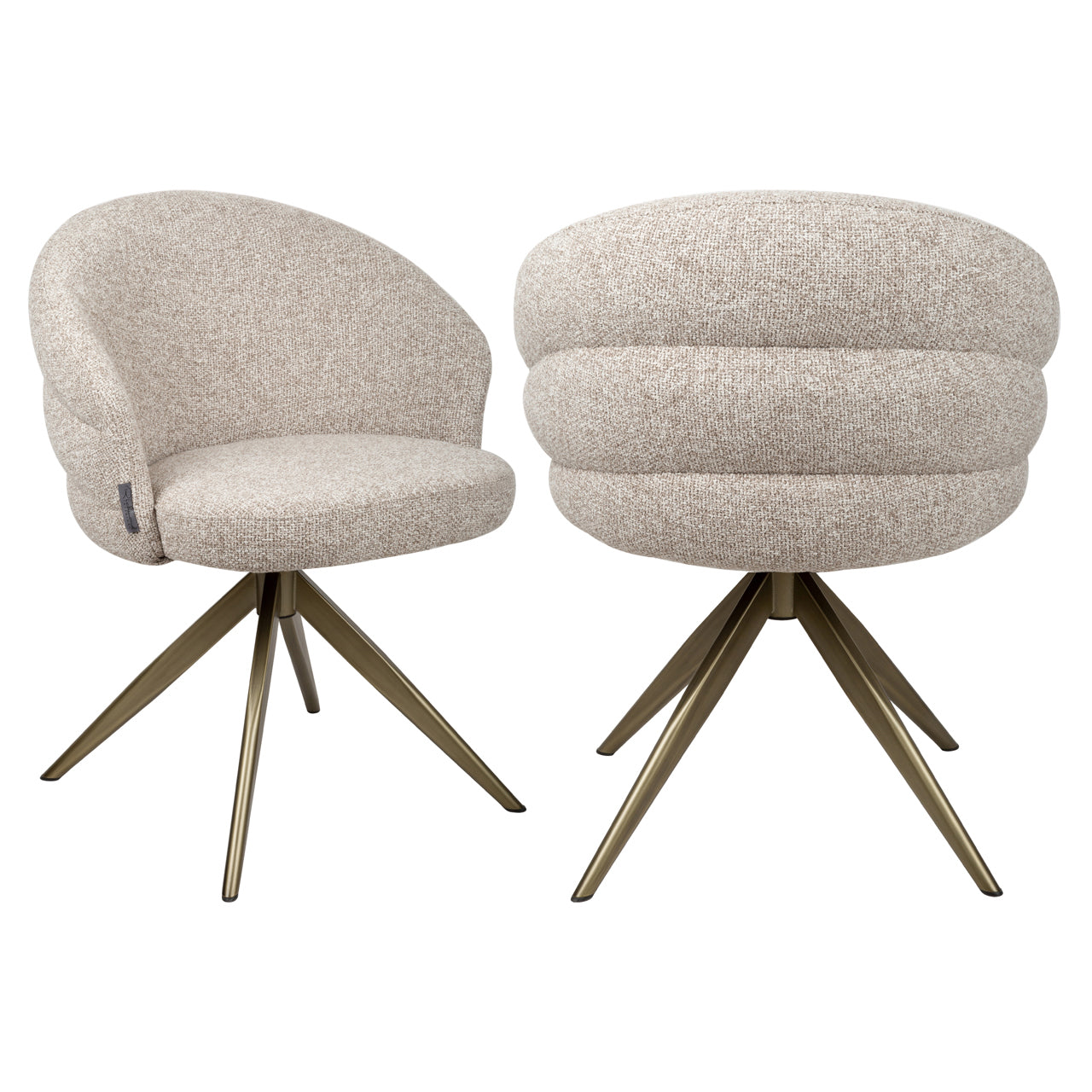 Richmond Interiors Esszimmerstuhl Zendaya cayenne brown swivel fire retardant Esszimmerstuhl Richmond Interiors