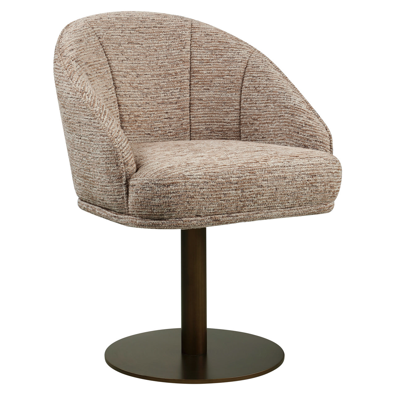 Richmond Interiors Esszimmerstuhl Beverly mocca linear swivel Esszimmerstuhl Richmond Interiors