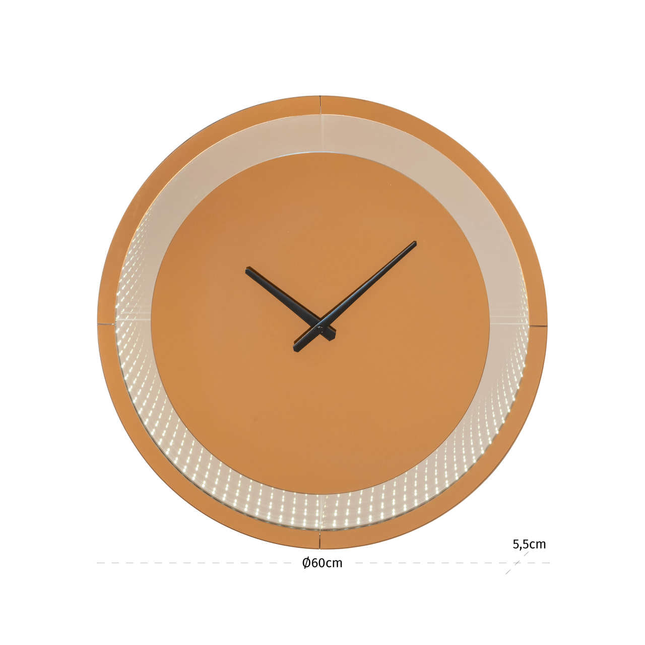 Richmond Interiors Wandlampe Julia brown - Led Clock