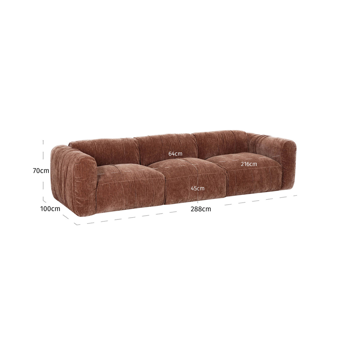 Richmond Interiors Sofa Monty be straight coffee Richmond Interiors