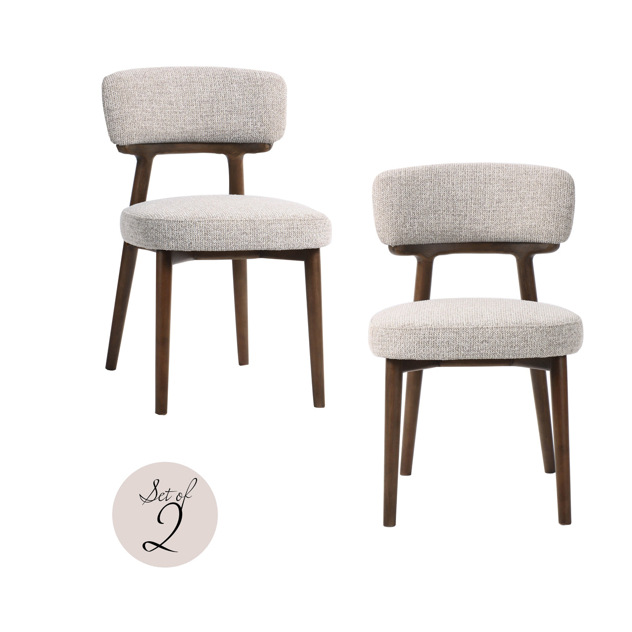 Richmond Interiors Esszimmerstuhl Basker natural fancy fire retardant (Set of 2) Esszimmerstuhl Richmond Interiors
