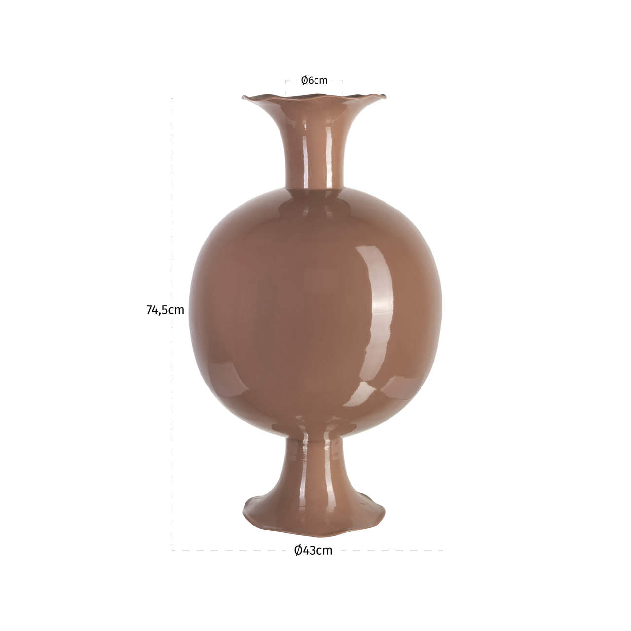 Richmond Interiors Vase Mochi mocha mousse