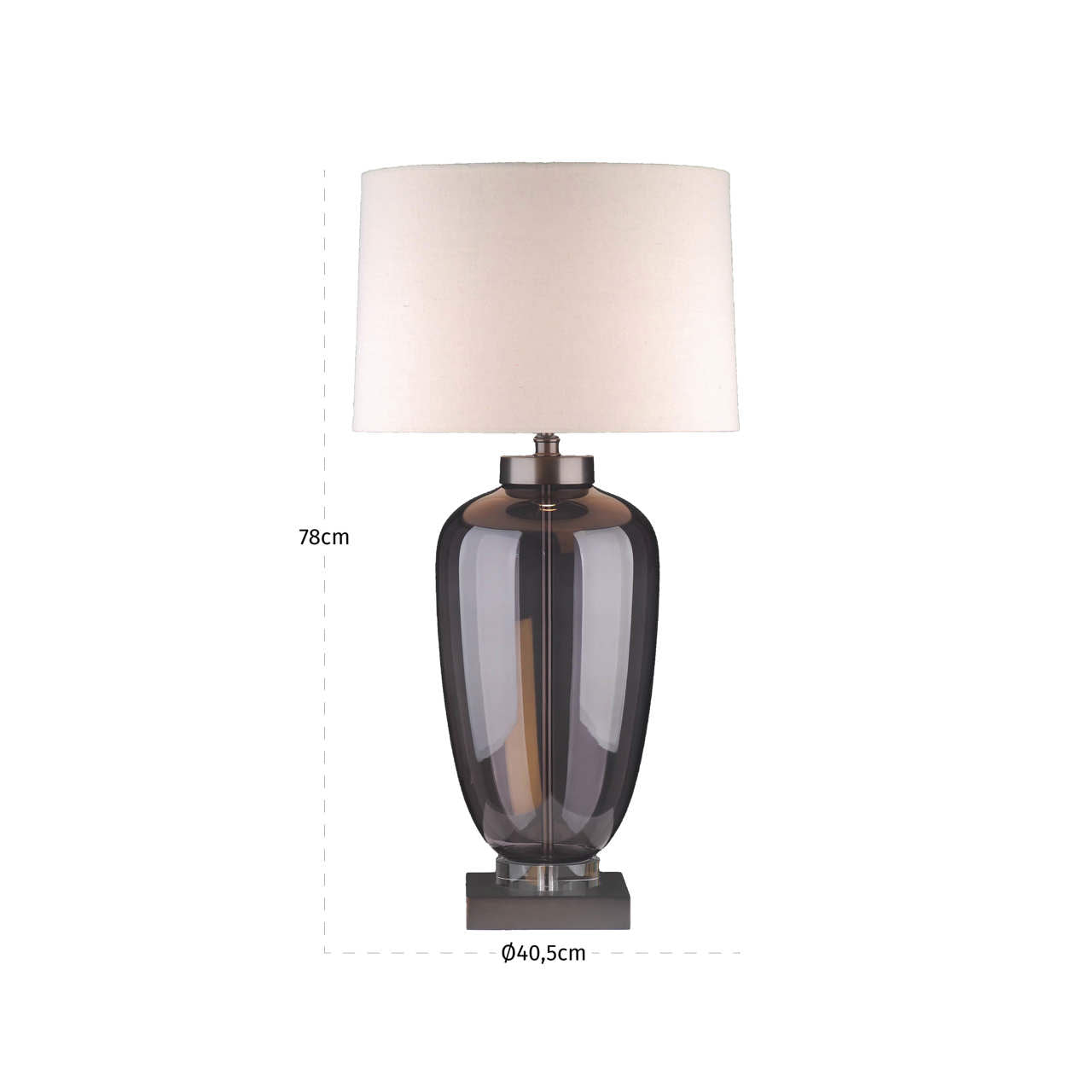 Richmond Interiors Tischlampe Monsoe smoke Tischlampe Richmond Interiors