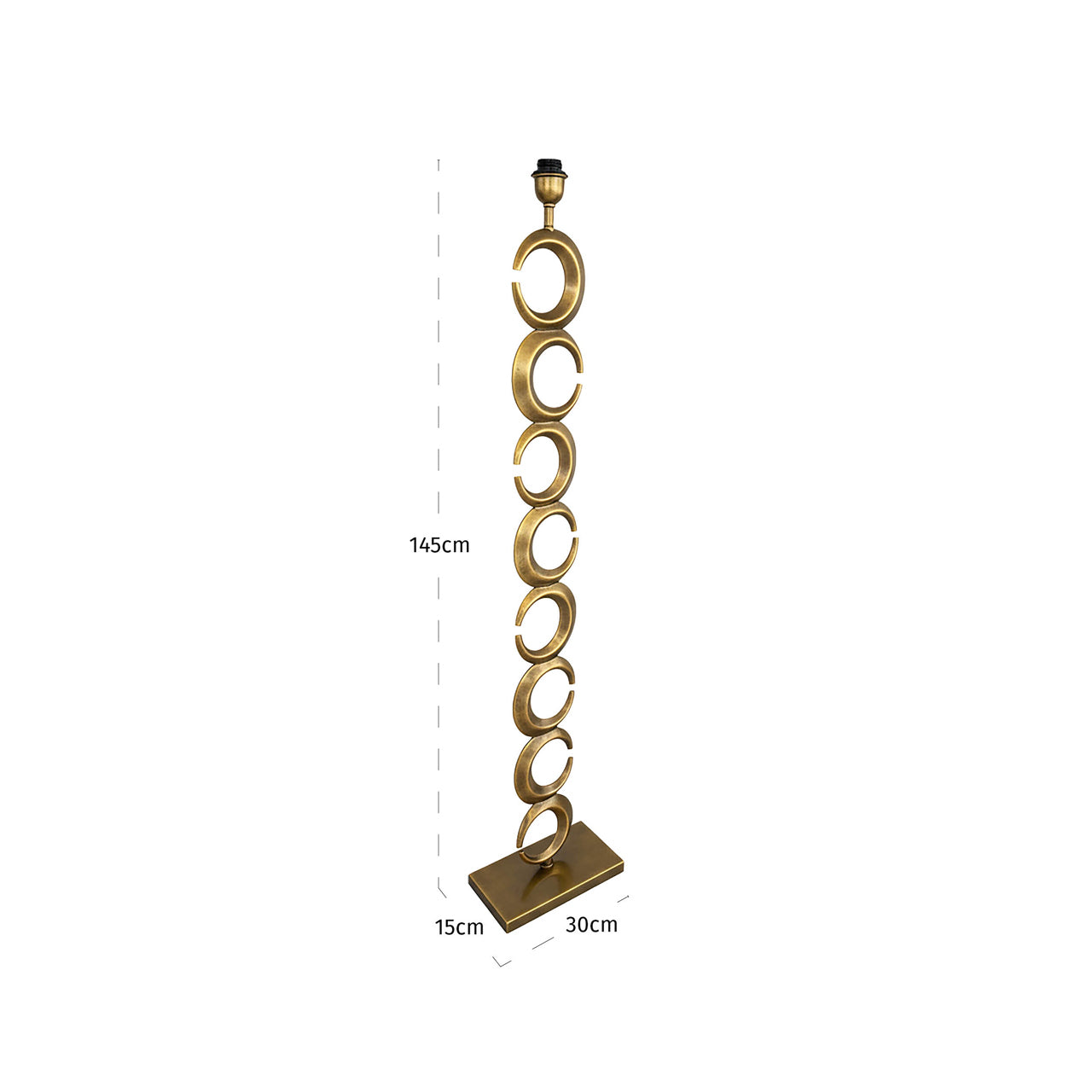 Richmond Interiors Stehlampe Amina brass antique Stehlampe Richmond Interiors