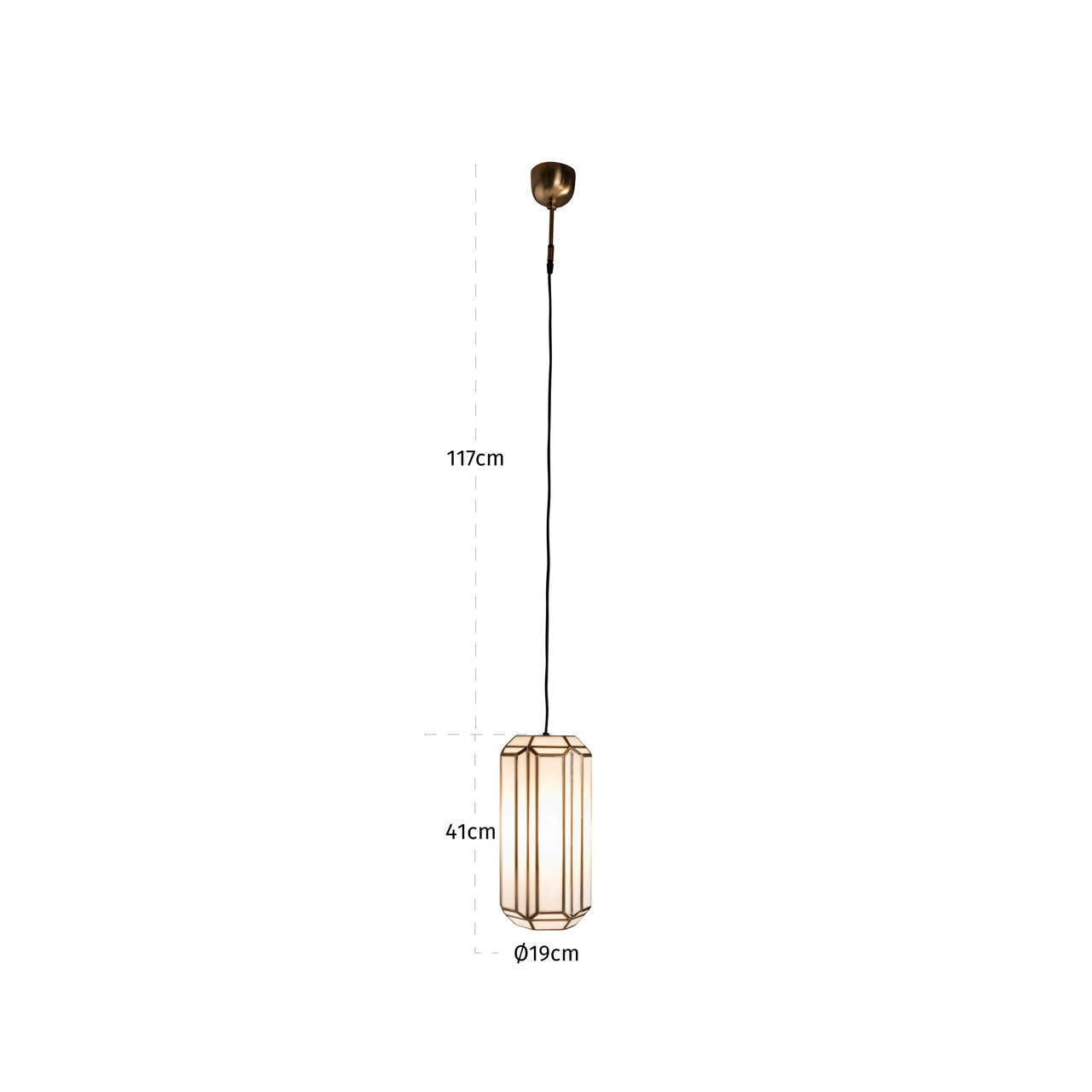 Richmond Interiors Pendelleuchte Elona brass antique