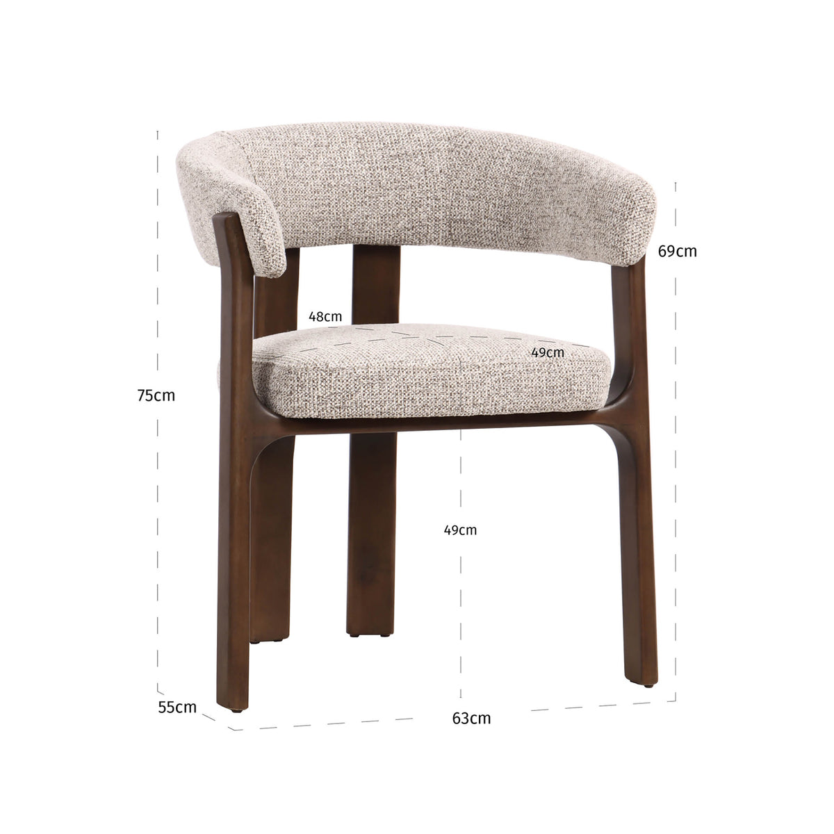Richmond Interiors Esszimmerstuhl Contigo mocca fancy Richmond Interiors