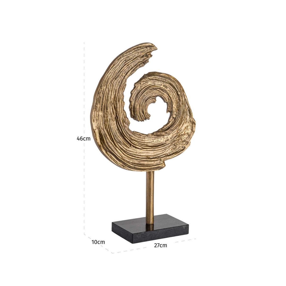 Richmond Interiors Dekoratives Objekt Swirl brass antique Richmond Interiors