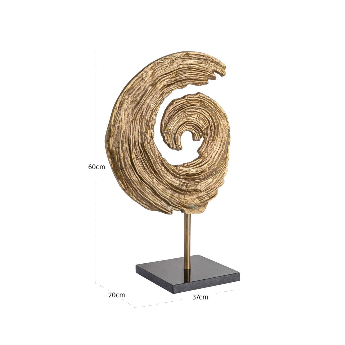 Richmond Interiors Dekoratives Objekt Swirl brass antique large Richmond Interiors