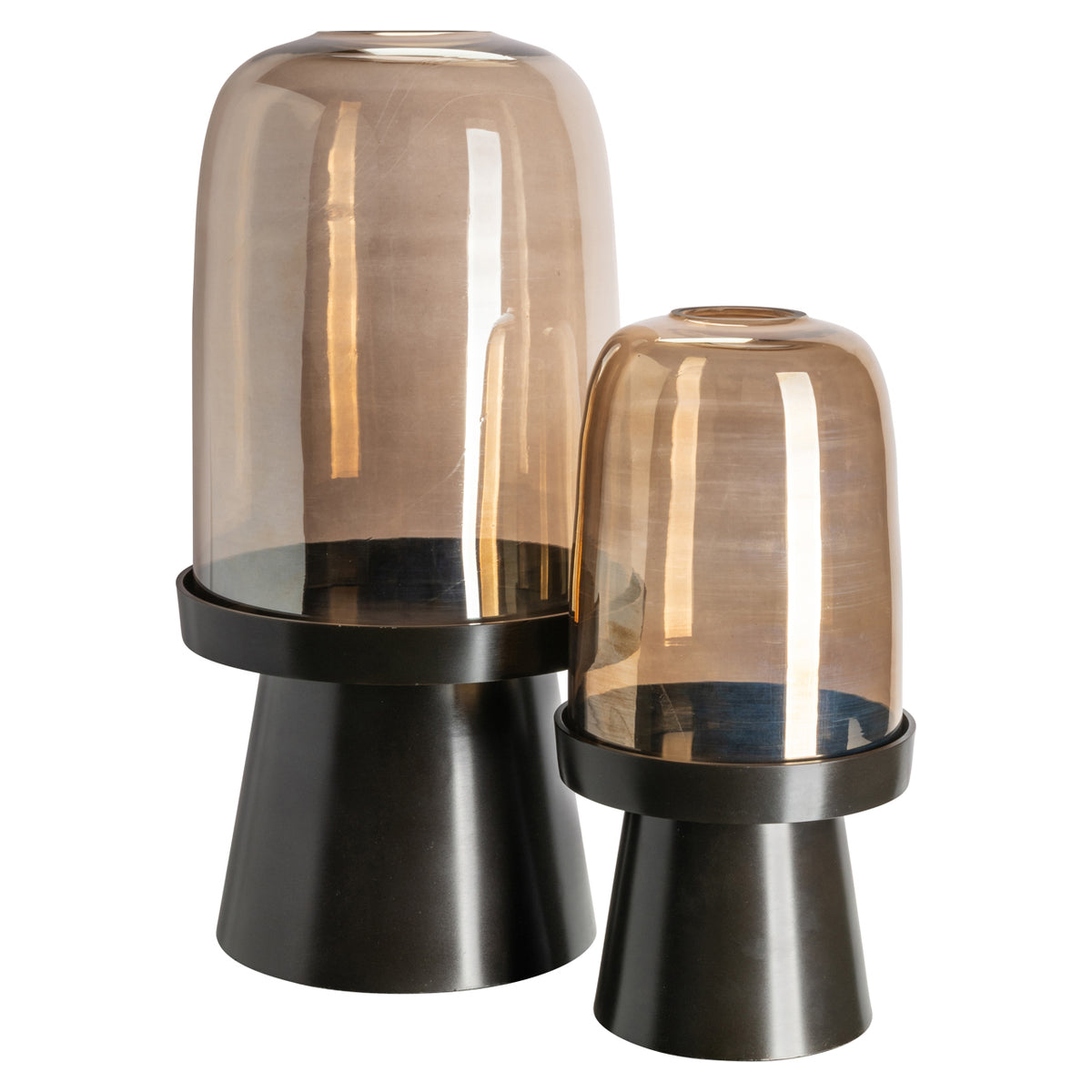 Richmond Interiors Windlicht Meave walnut large Richmond Interiors