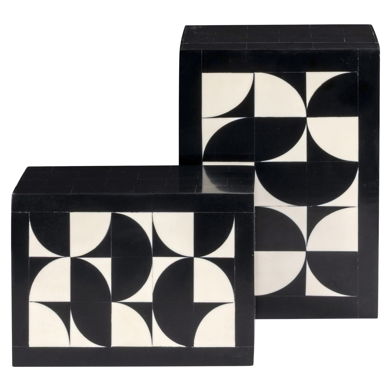 Richmond Interiors Aufbewahrungsbox Rae black/white (Set of 2) Aufbewahrungsbox Richmond Interiors