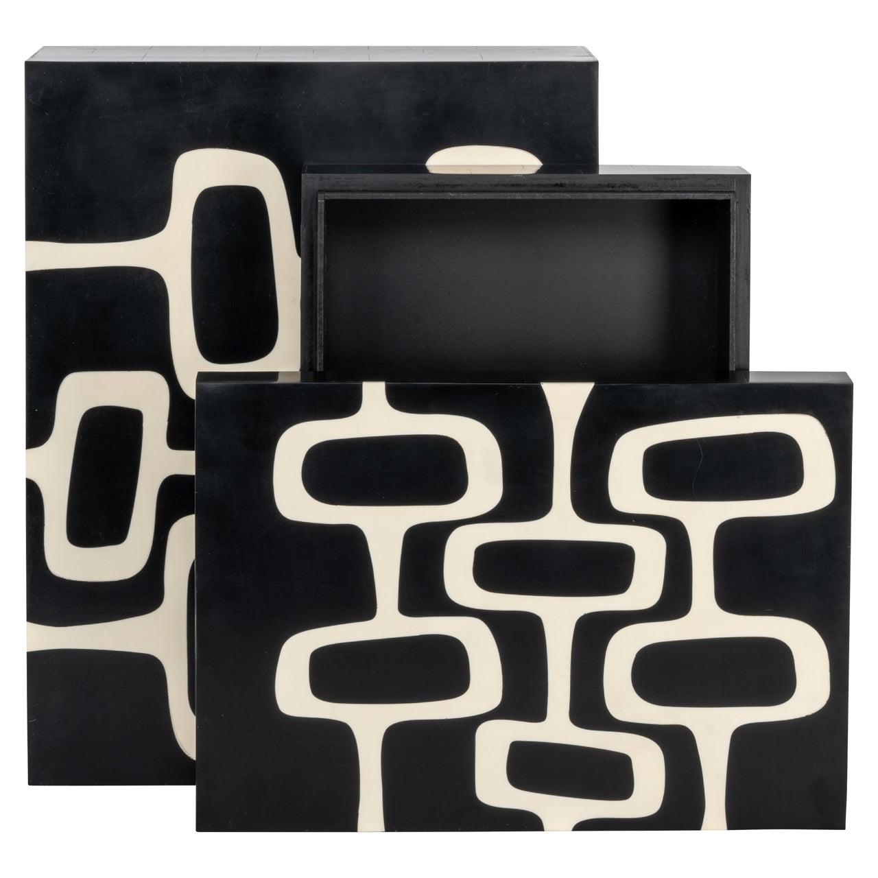 Richmond Interiors Aufbewahrungsbox Lux black/white (Set of 2) Aufbewahrungsbox Richmond Interiors