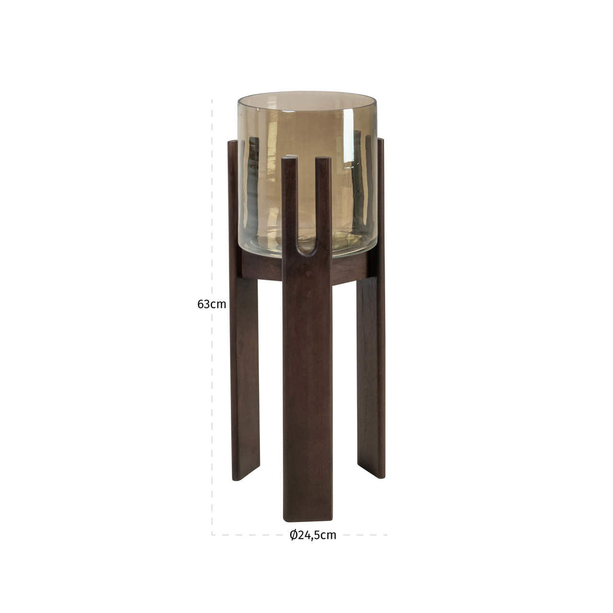 Richmond Interiors Windlicht Paige walnut small Richmond Interiors