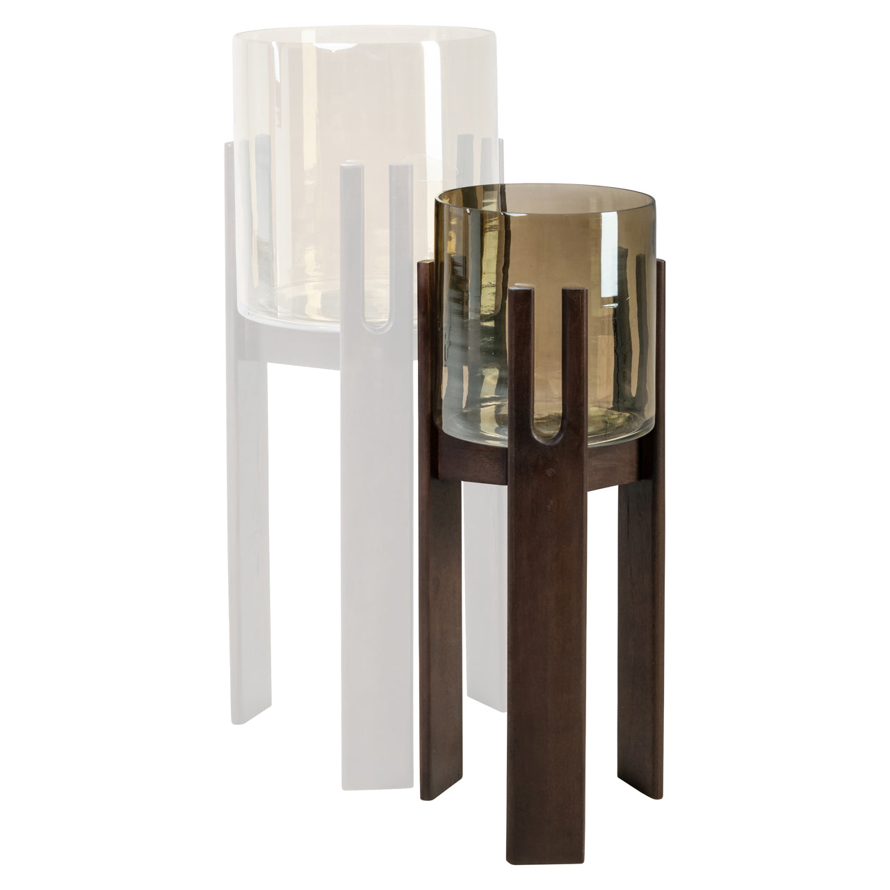 Richmond Interiors Windlicht Paige walnut small Windlicht Richmond Interiors