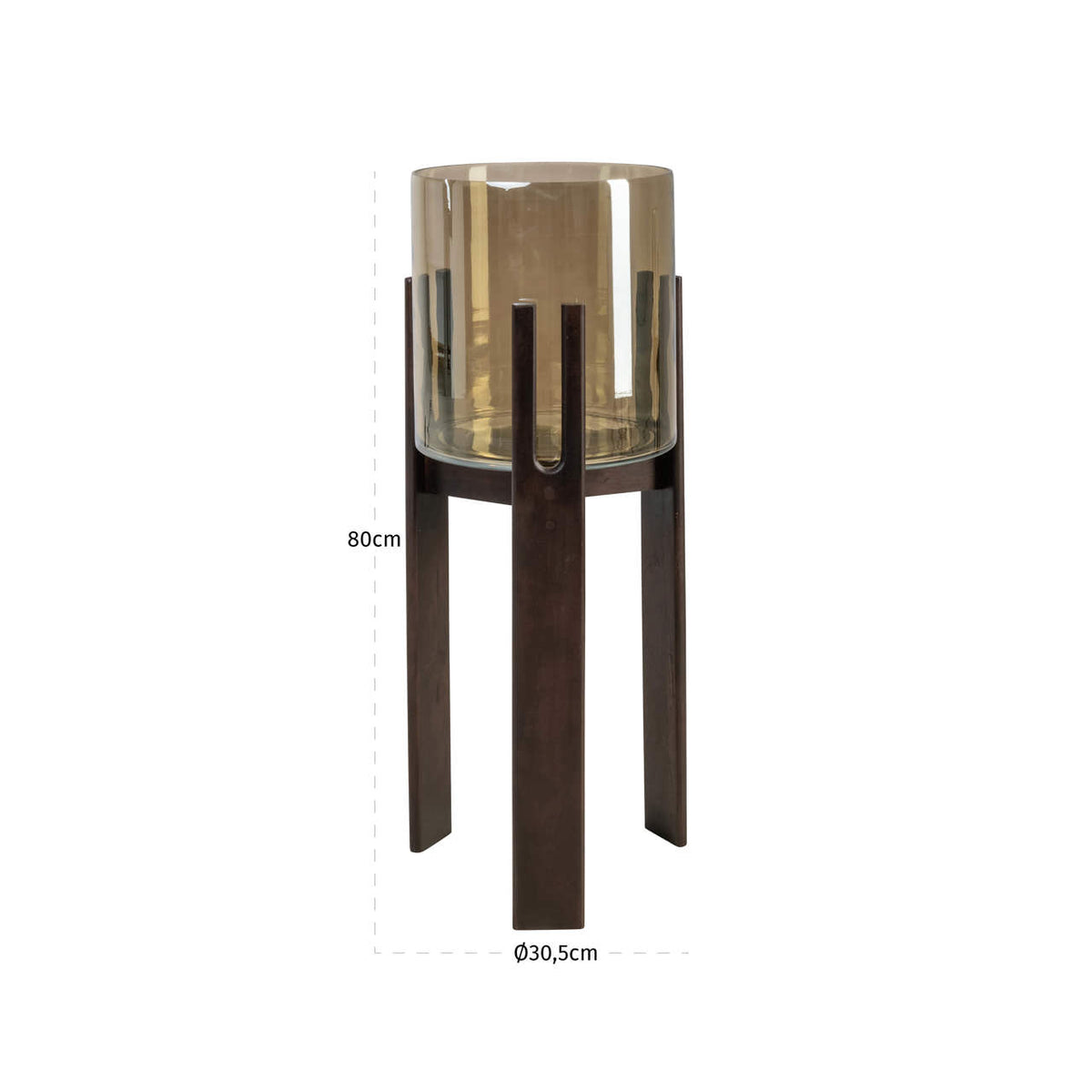 Richmond Interiors Windlicht Reese walnut large Richmond Interiors