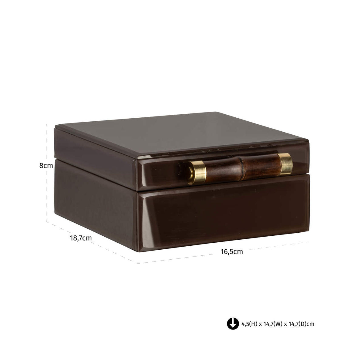 Richmond Interiors Aufbewahrungsbox Echo dark brown small Richmond Interiors