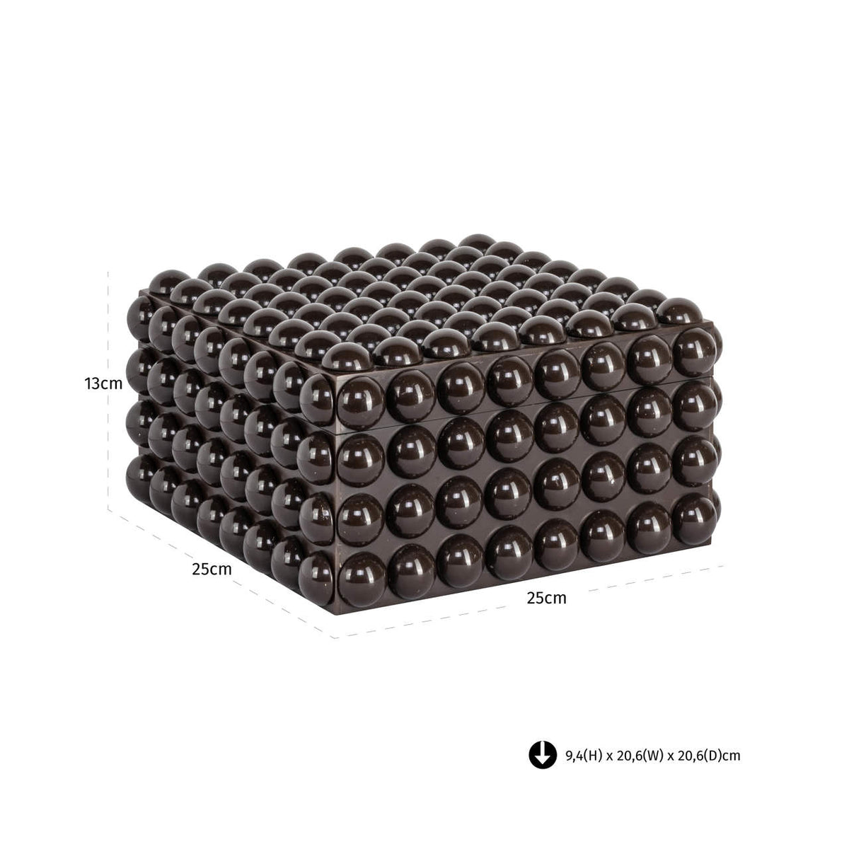 Richmond Interiors Aufbewahrungsbox Nyx dark brown large Richmond Interiors