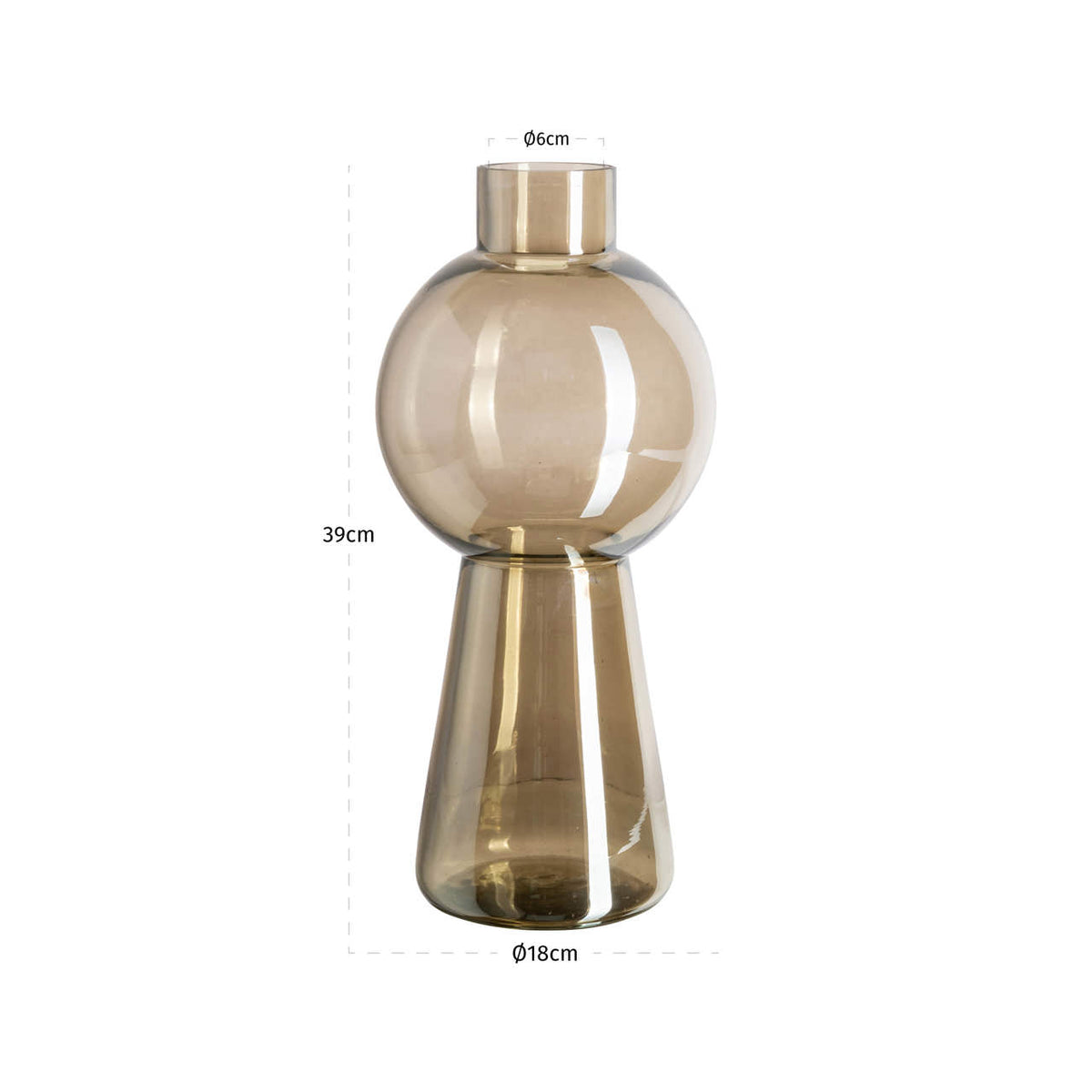 Richmond Interiors Vase Sera smoke large Richmond Interiors
