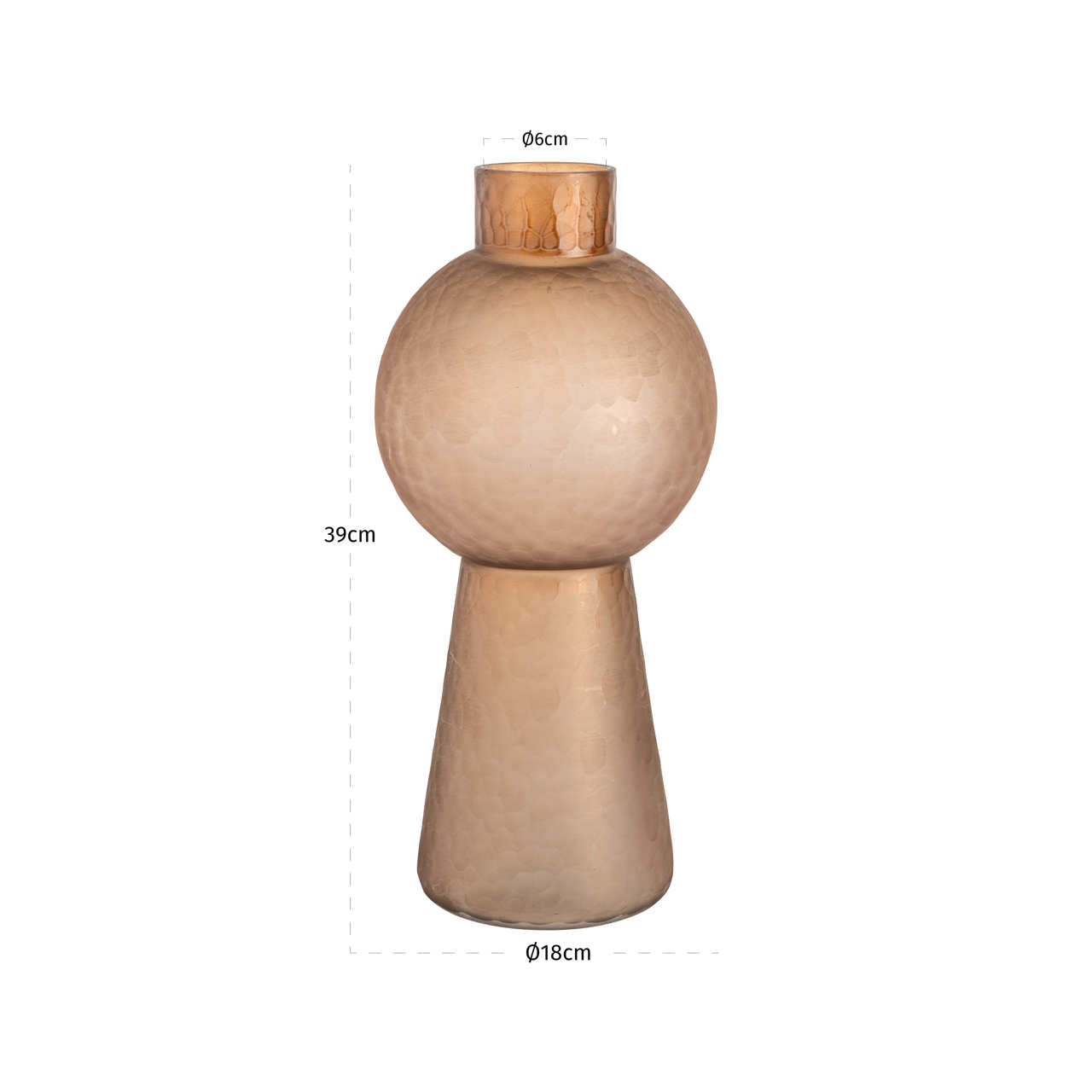 Richmond Interiors Vase Ora brown large