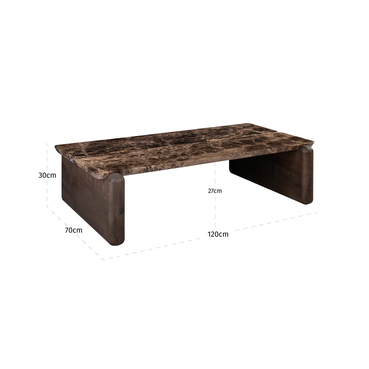 Richmond Interiors Couchtisch Lagrasse dark brown Couchtisch Richmond Interiors