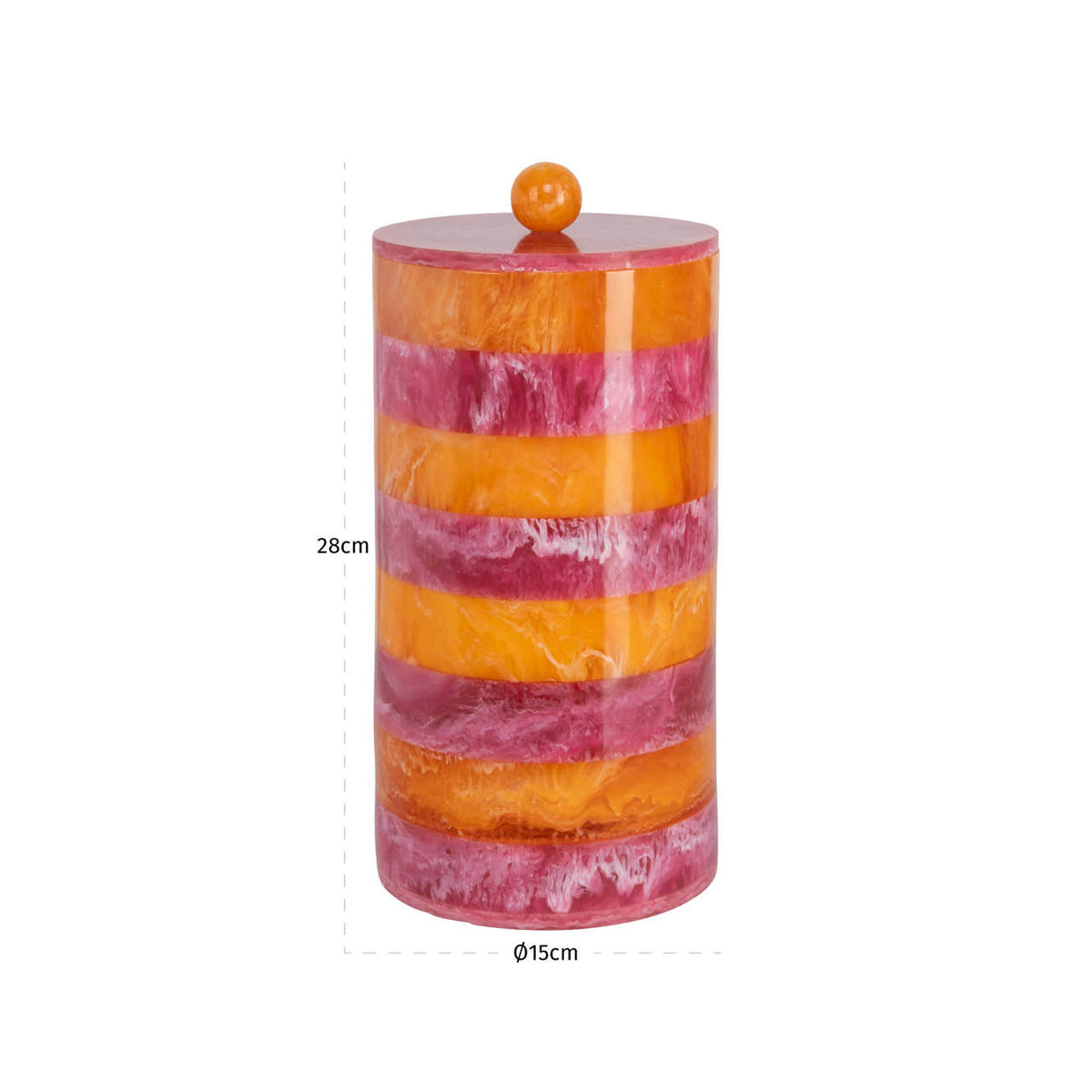 Richmond Interiors Aufbewahrungsbox Lilybelle pink/orange storage jar large Richmond Interiors