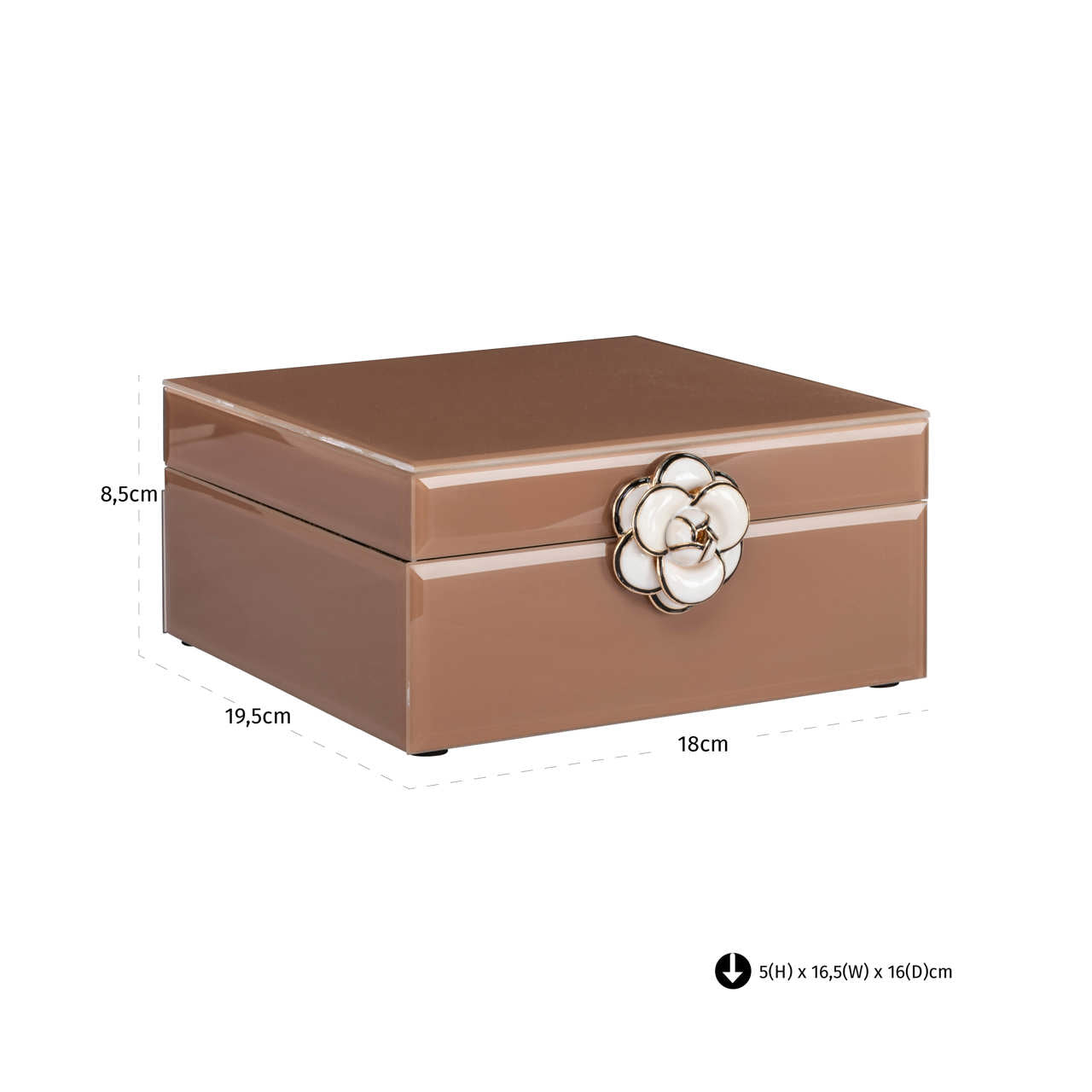Richmond Interiors Aufbewahrungsbox Floral brown small Aufbewahrungsbox Richmond Interiors