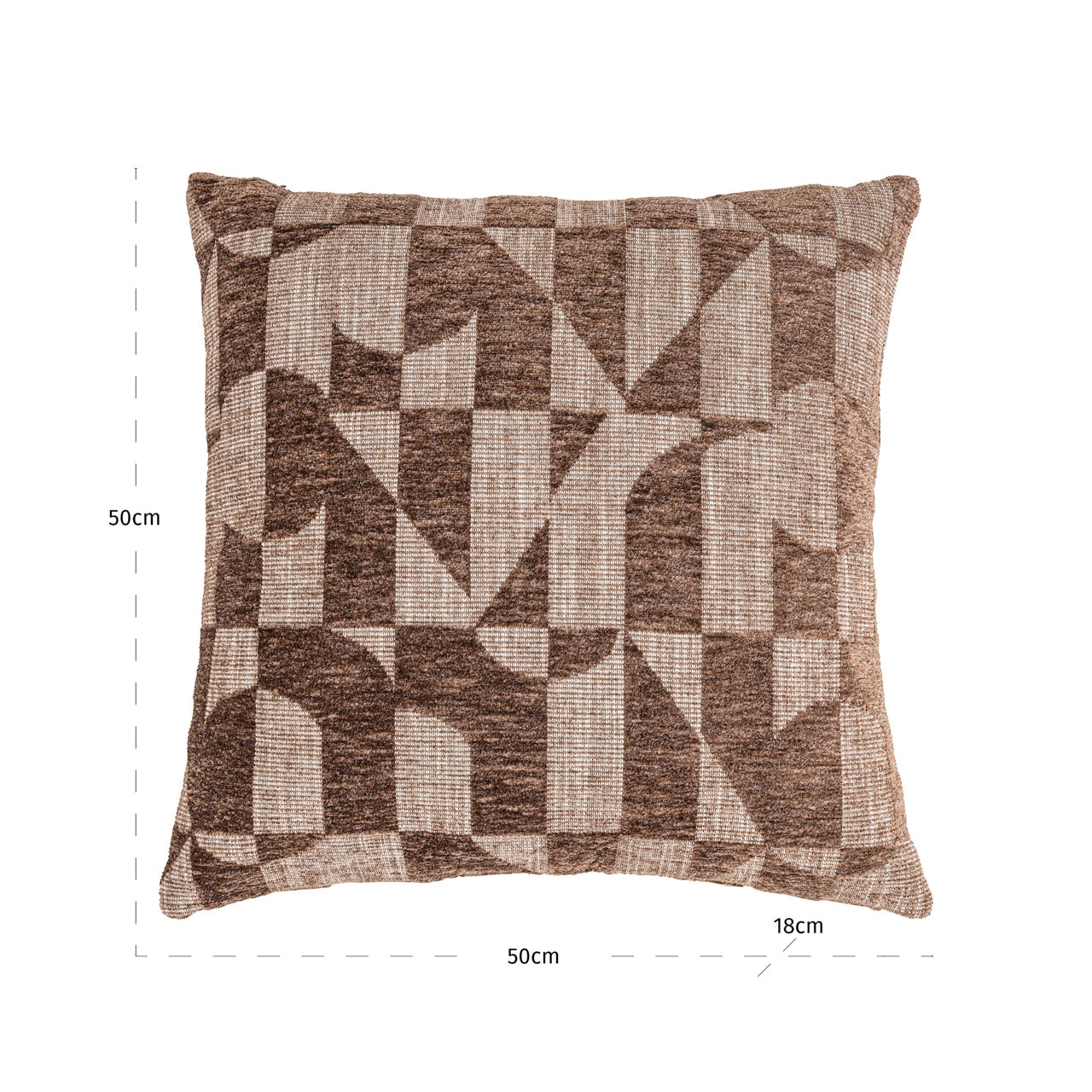 Richmond Interiors Kissen Aria brown geomatric Kissen Richmond Interiors