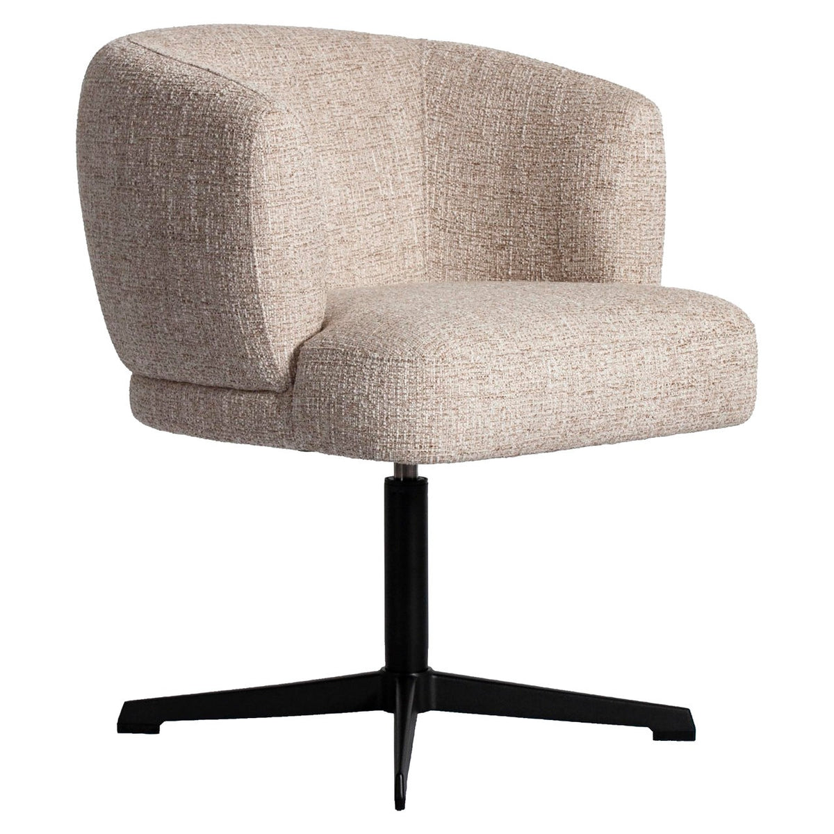 Richmond Interiors Esszimmerstuhl Dinan cream tweed fire retardant - swivel Richmond Interiors