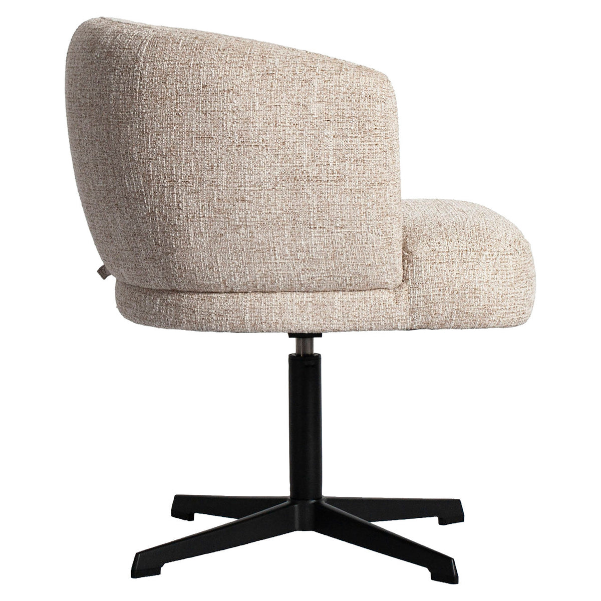 Richmond Interiors Esszimmerstuhl Dinan cream tweed fire retardant - swivel Richmond Interiors