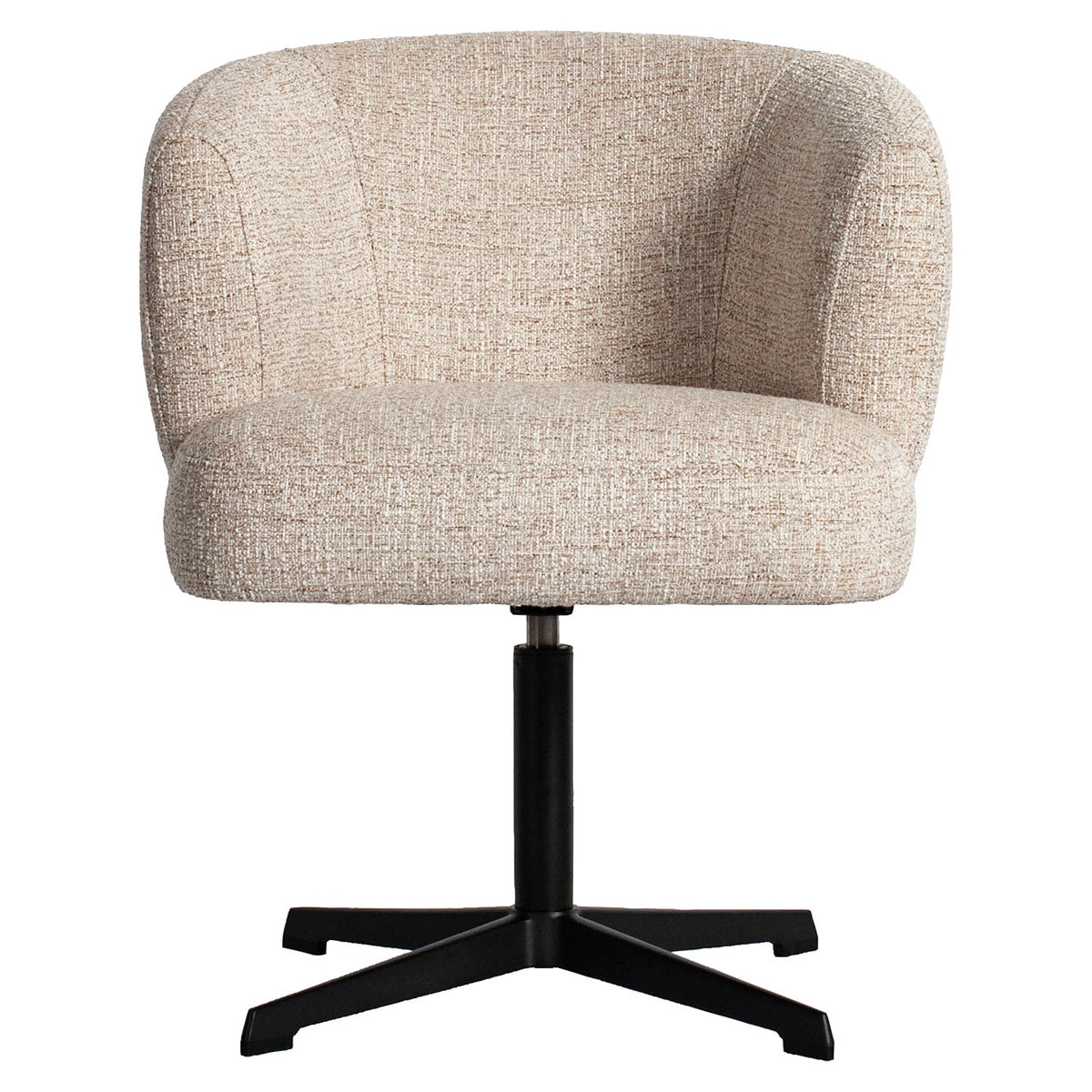 Richmond Interiors Esszimmerstuhl Dinan cream tweed fire retardant - swivel Richmond Interiors