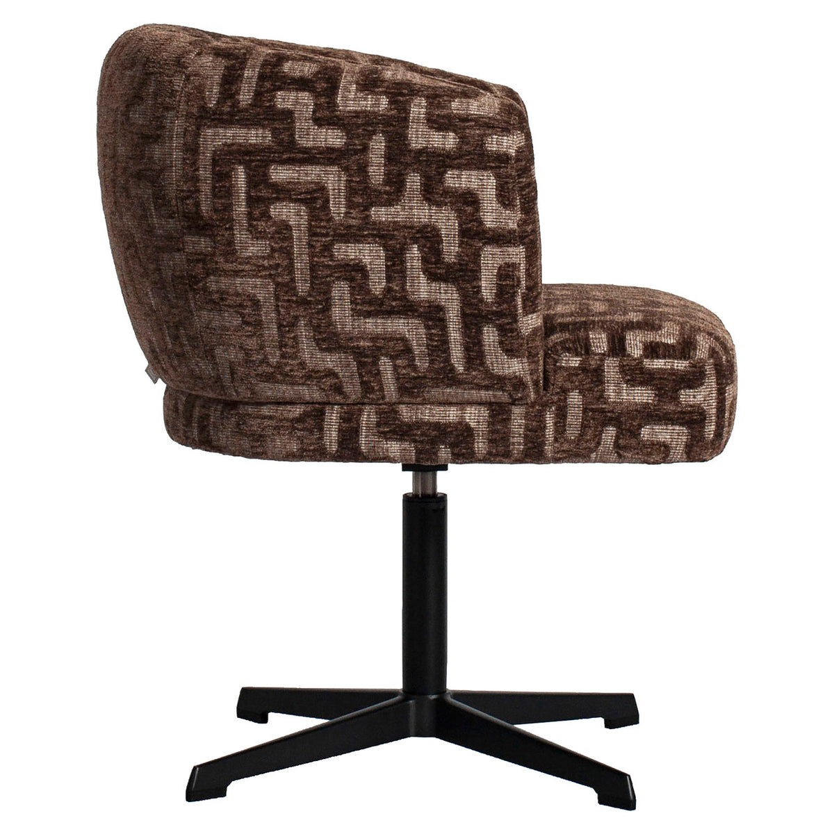 Richmond Interiors Esszimmerstuhl Dinan brown labyrinth fire retardant swivel Richmond Interiors
