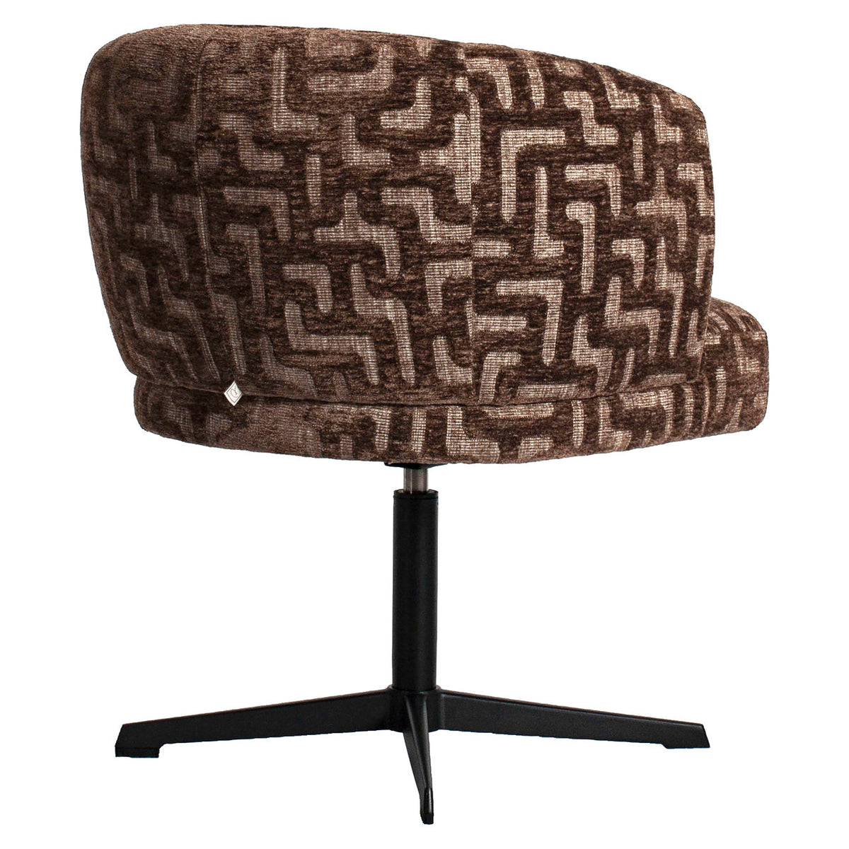 Richmond Interiors Esszimmerstuhl Dinan brown labyrinth fire retardant swivel Richmond Interiors