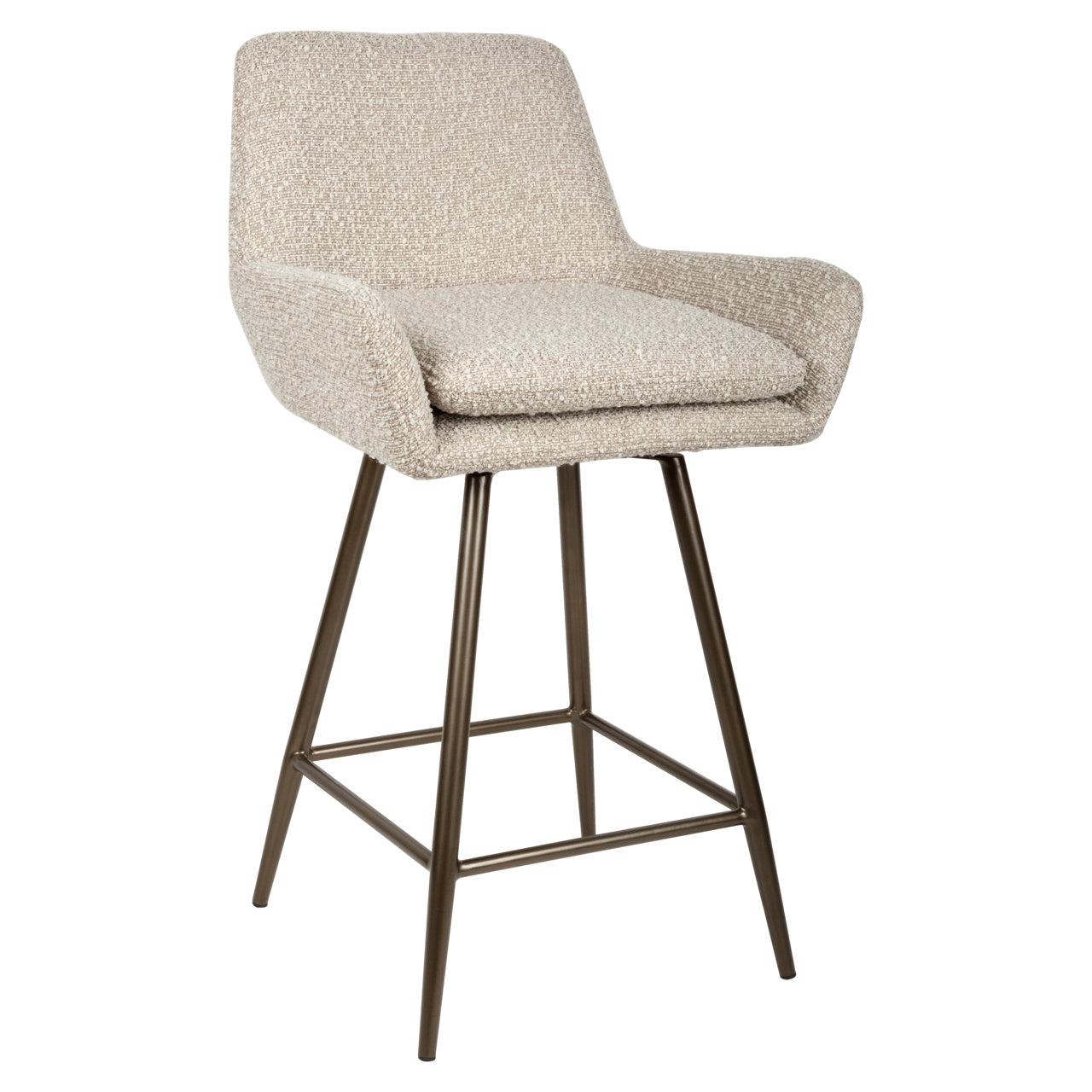 Richmond Interiors Thekenstuhl Linsey natural chunky swivel (Set of 2) Thekenstuhl Richmond Interiors