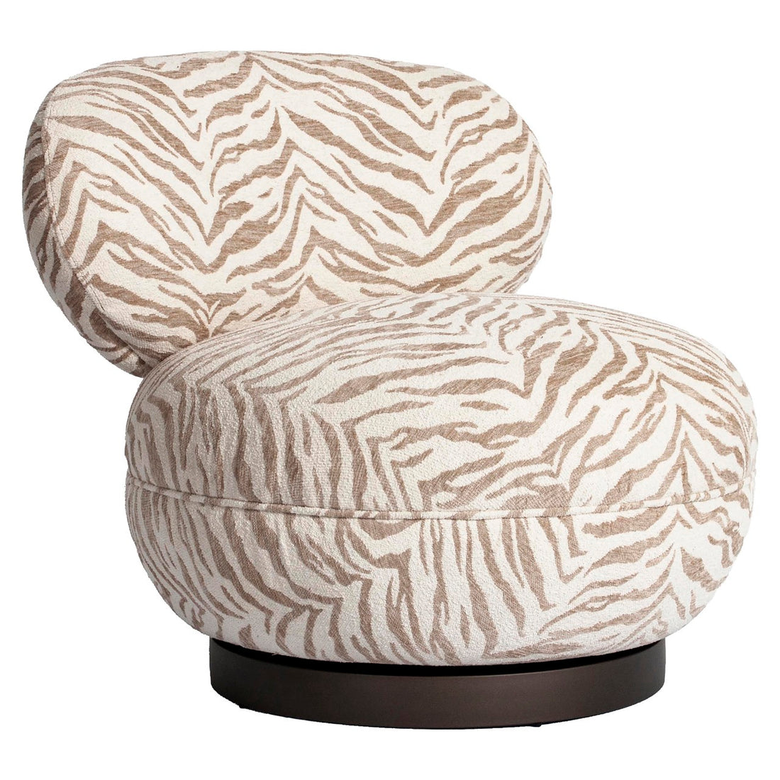 Richmond Interiors Lounge Stuhl Jace beige tiger swivel Lounge Stuhl Richmond Interiors