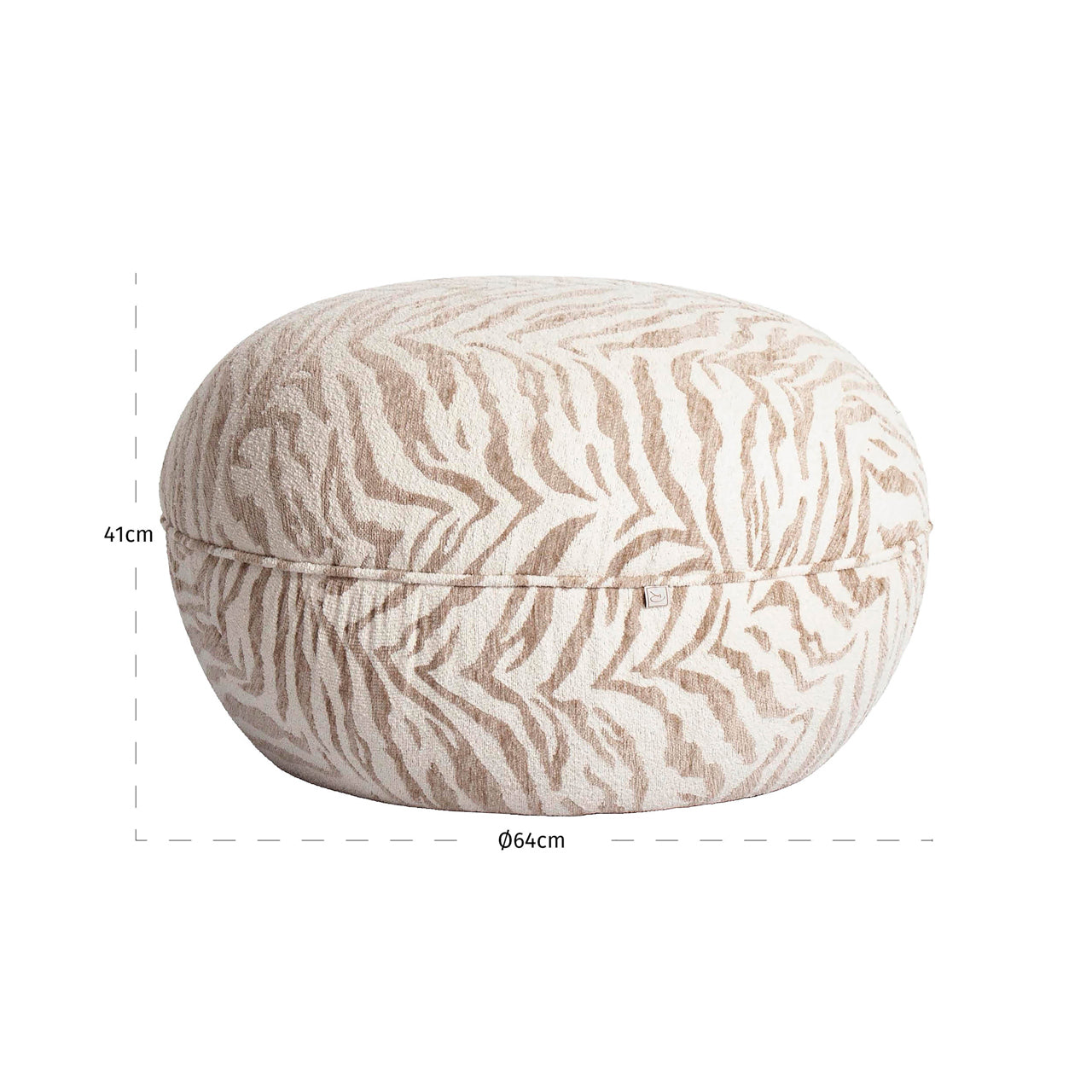 Richmond Interiors Hocker & Fußbank Jace beige tiger Hocker & Fußbank Richmond Interiors