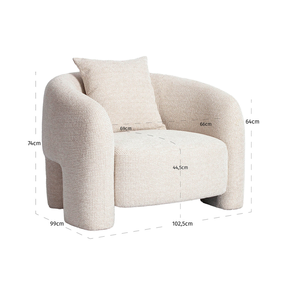 Richmond Interiors Lounge Stuhl Tuscany beige blockweave Richmond Interiors