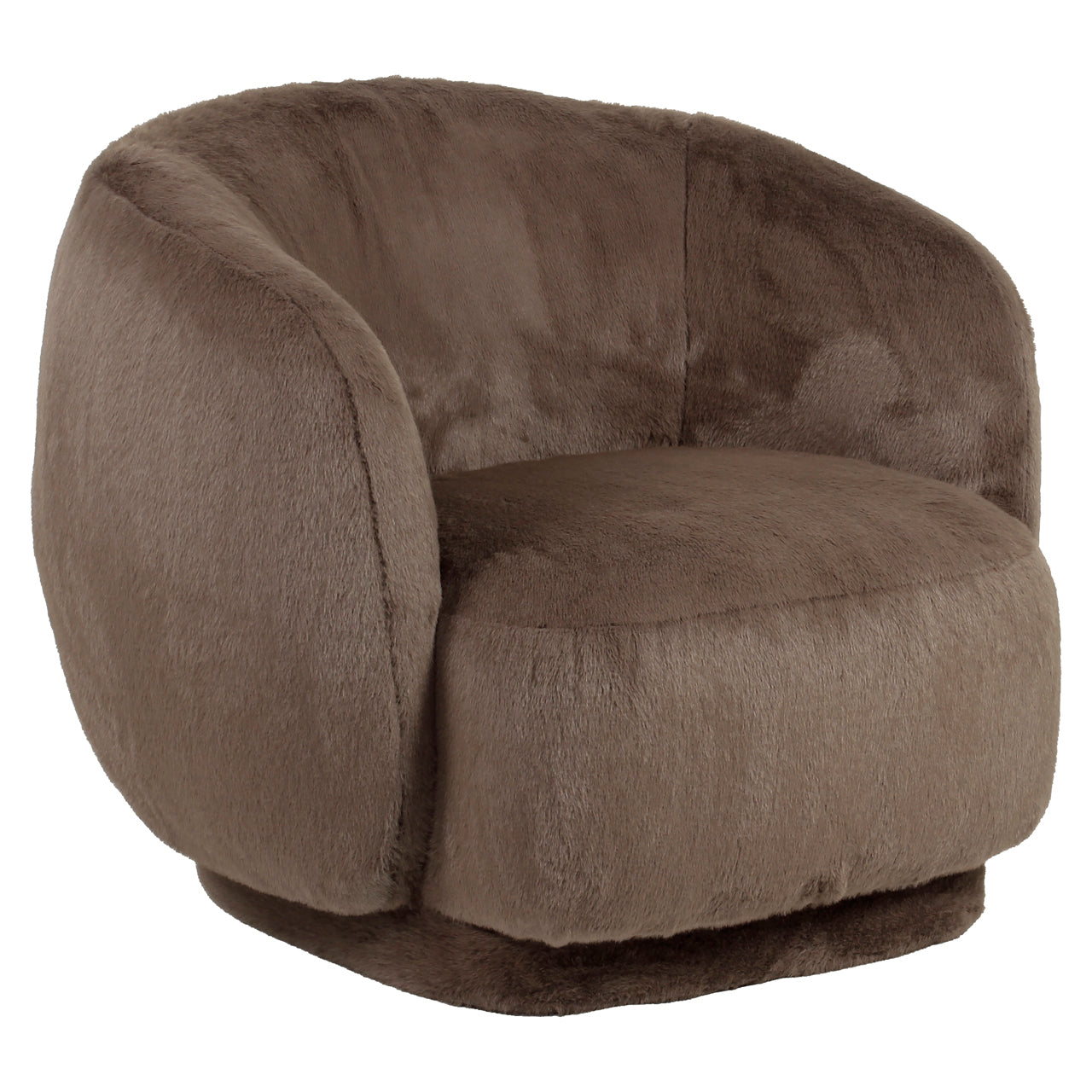 Richmond Interiors Lounge Stuhl Negreslo brown fluffy swivel Lounge Stuhl Richmond Interiors
