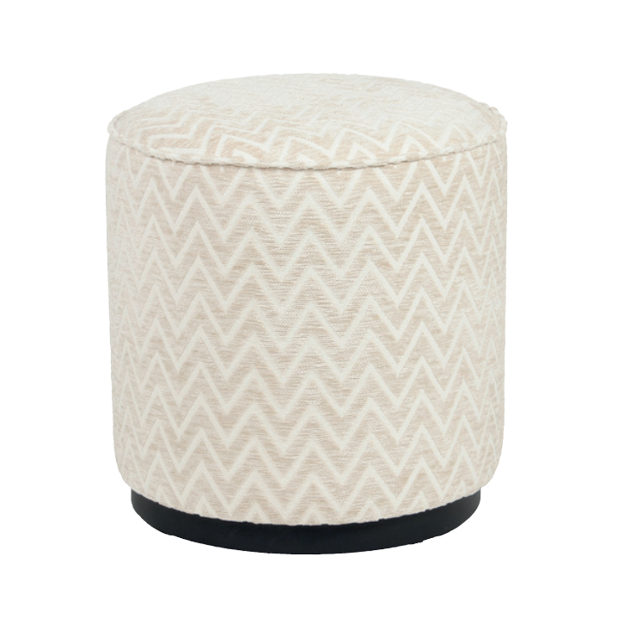 Richmond Interiors Hocker & Fußbank Lexie beige chevron 45Ø Hocker & Fußbank Richmond Interiors