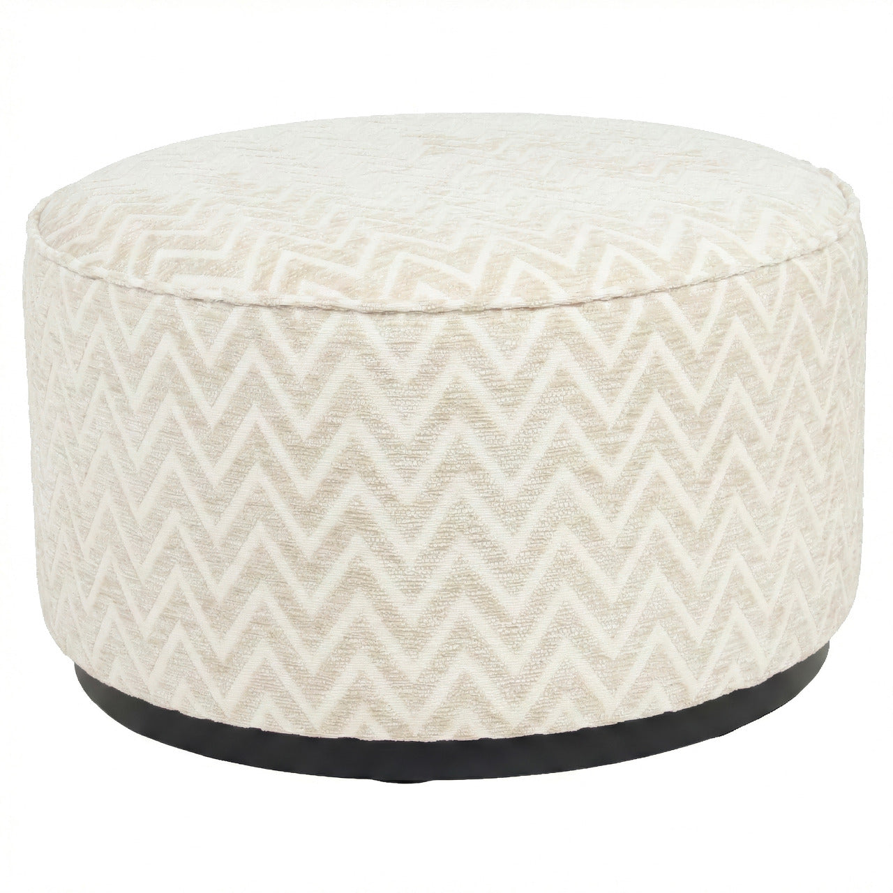 Richmond Interiors Hocker & Fußbank Lexie beige chevron 70Ø