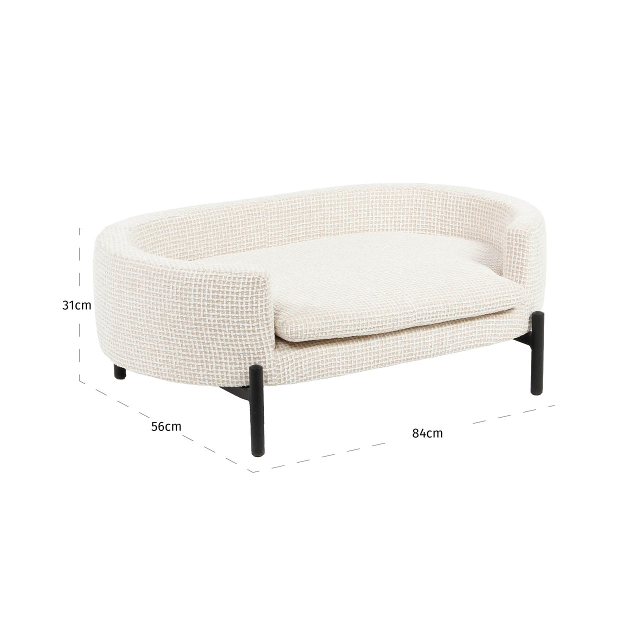 Richmond Interiors Hundebett Dolly beige blockweave Hundebett Richmond Interiors
