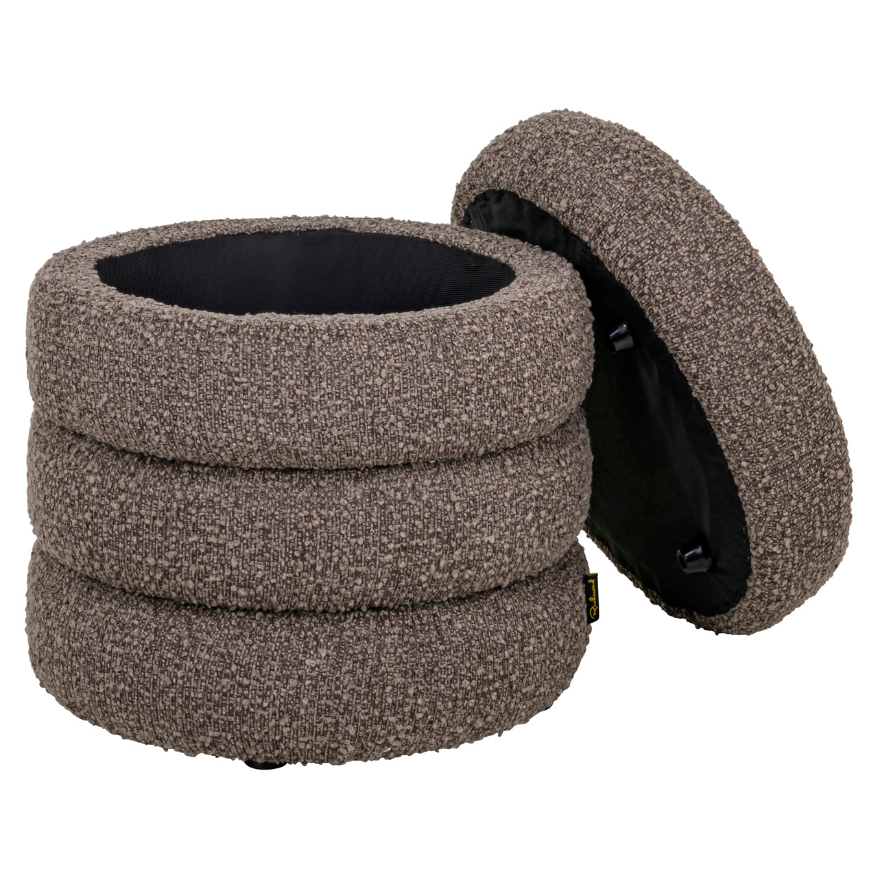 Richmond Interiors Hocker & Fußbank Adele brown chunky Hocker & Fußbank Richmond Interiors