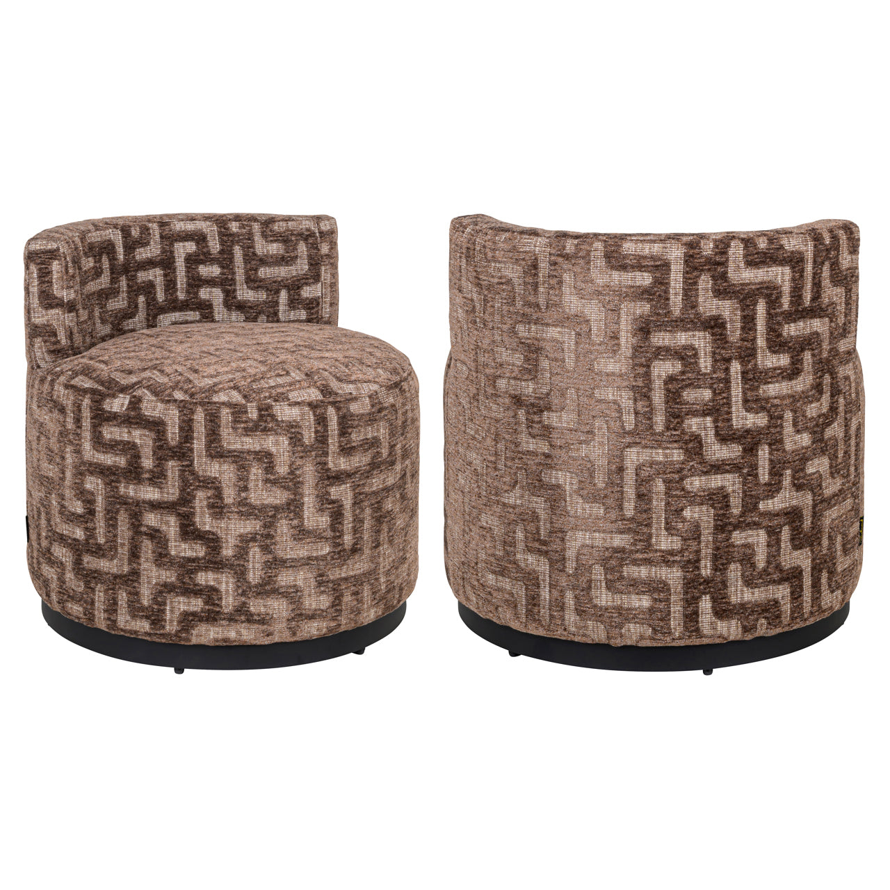 Richmond Interiors Lounge Stuhl Franny brown labyrinth Lounge Stuhl Richmond Interiors
