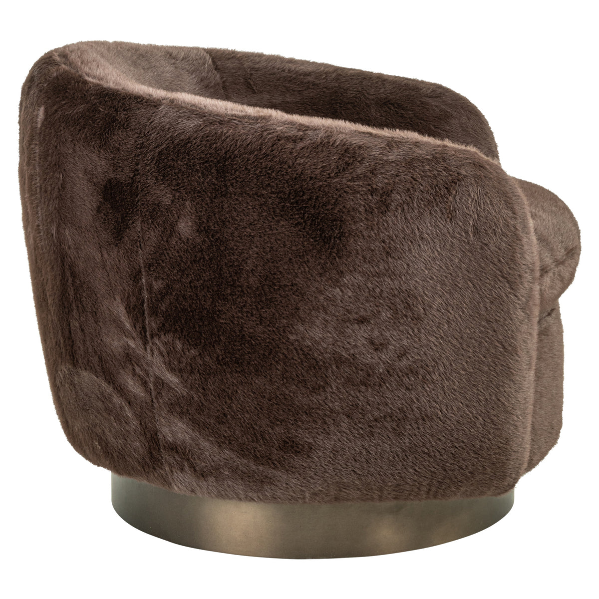 Richmond Interiors Lounge Stuhl Colmar chocolat fluffy swivel Richmond Interiors